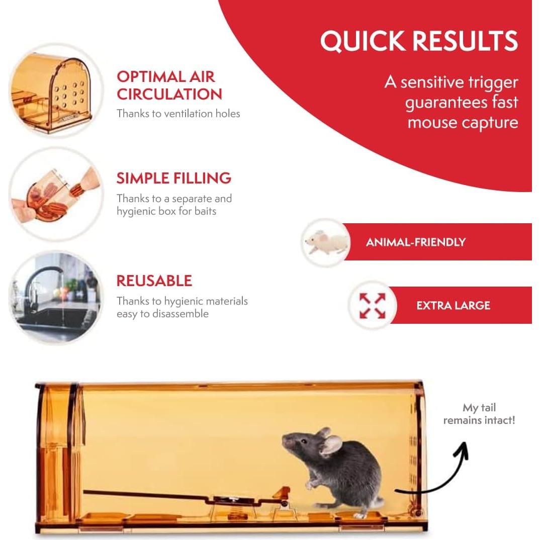 Trampa Humana para Ratones PATTLER - 2 Piezas Naranja