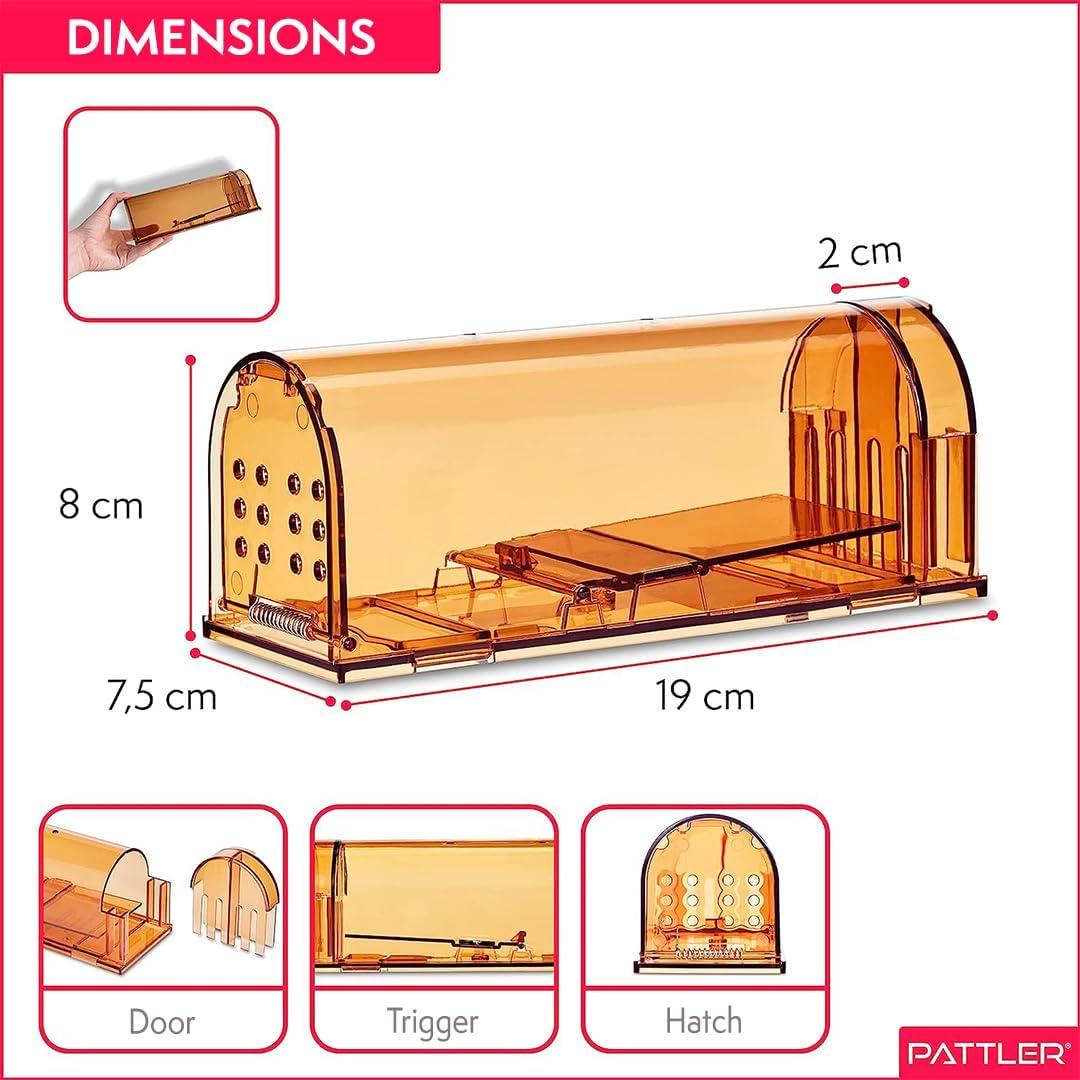 Trampa Humana para Ratones PATTLER - 2 Piezas Naranja