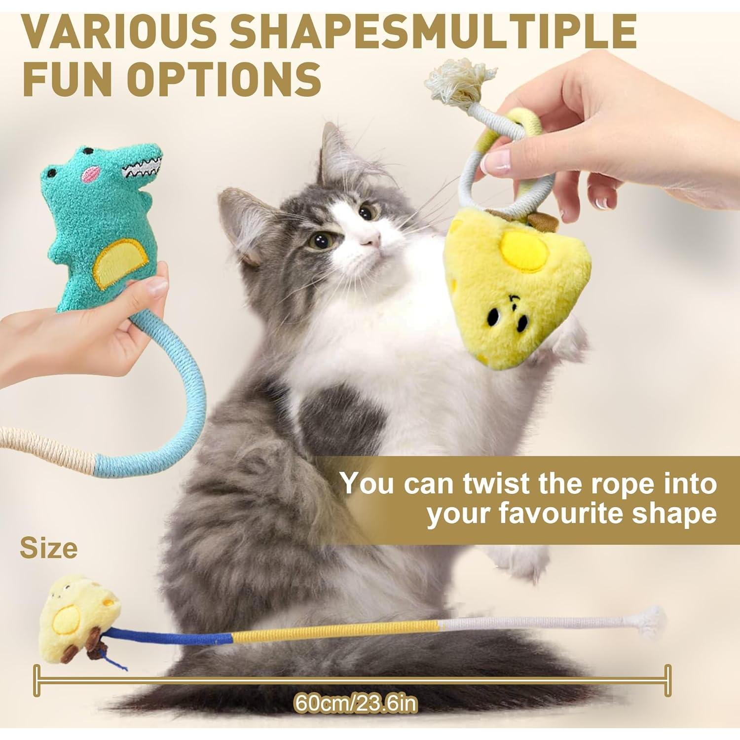 Juego de Juguetes para Gatos SUPERPAWS - 4 Piezas Catnip