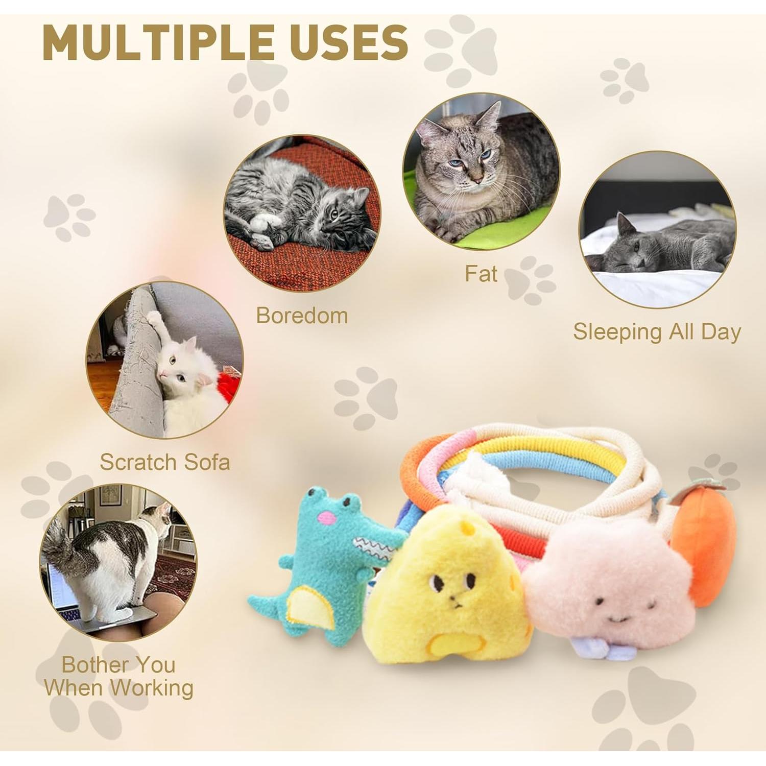 Juego de Juguetes para Gatos SUPERPAWS - 4 Piezas Catnip