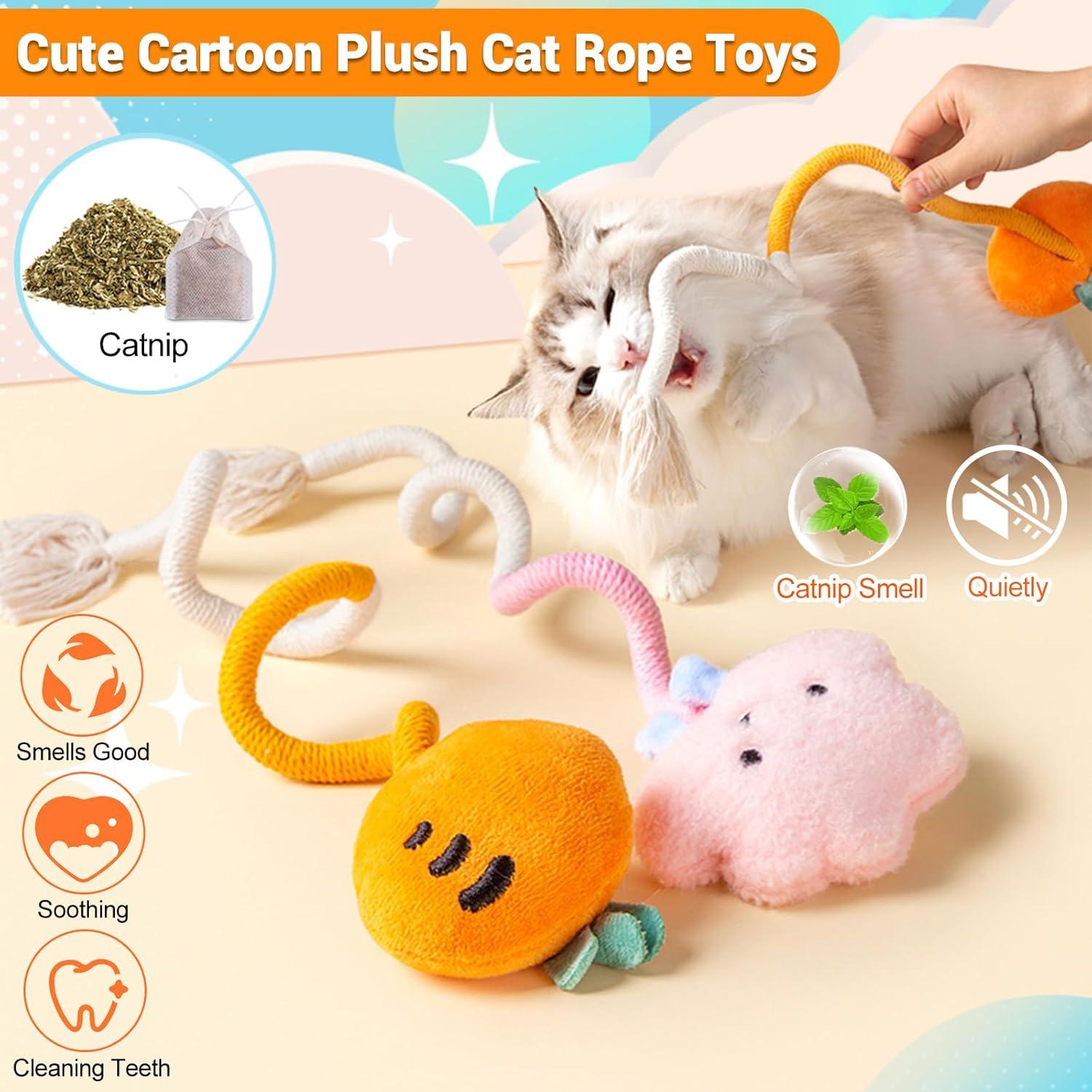 Juguetes de Cuerda para Gatos Kingtree - Paquete de 2 Catnip