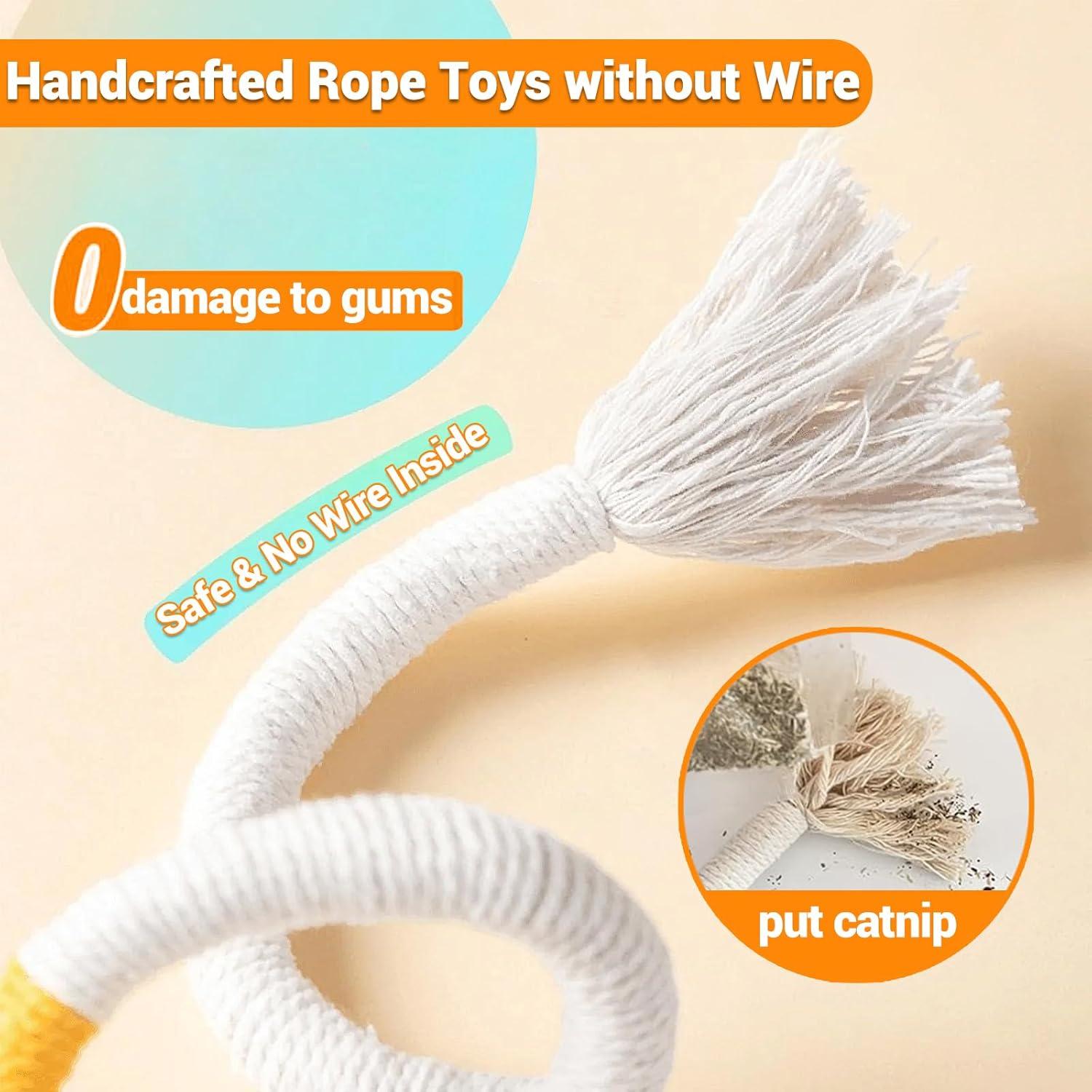 Juguetes de Cuerda para Gatos Kingtree - Paquete de 2 Catnip