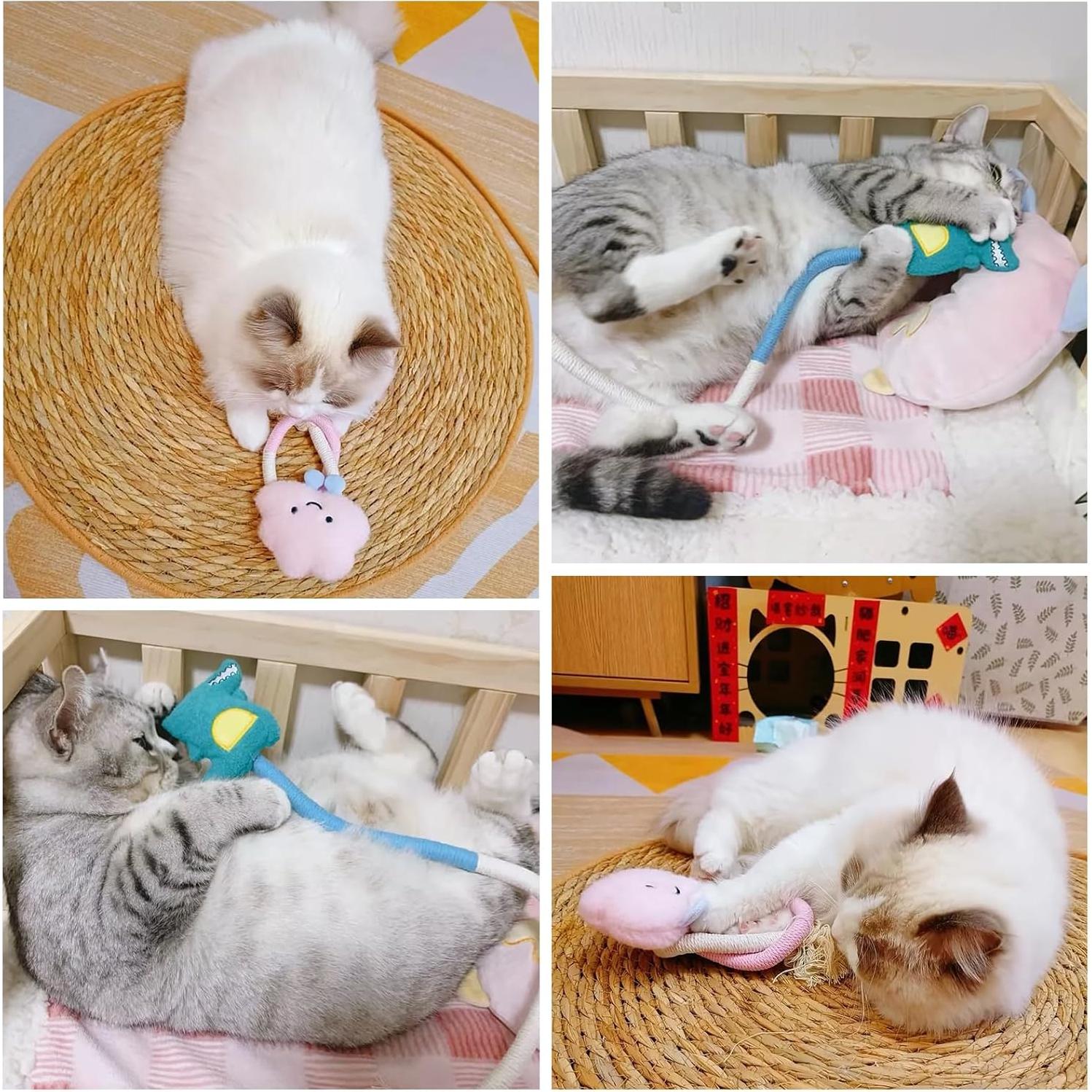 Juguetes de Cuerda para Gatos Kingtree - Paquete de 2 Catnip