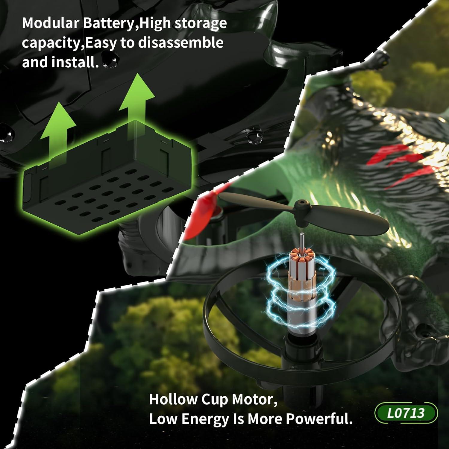 Juguete Volador Jaming Pterodáctilo RC Verde 30.99x19.56cm