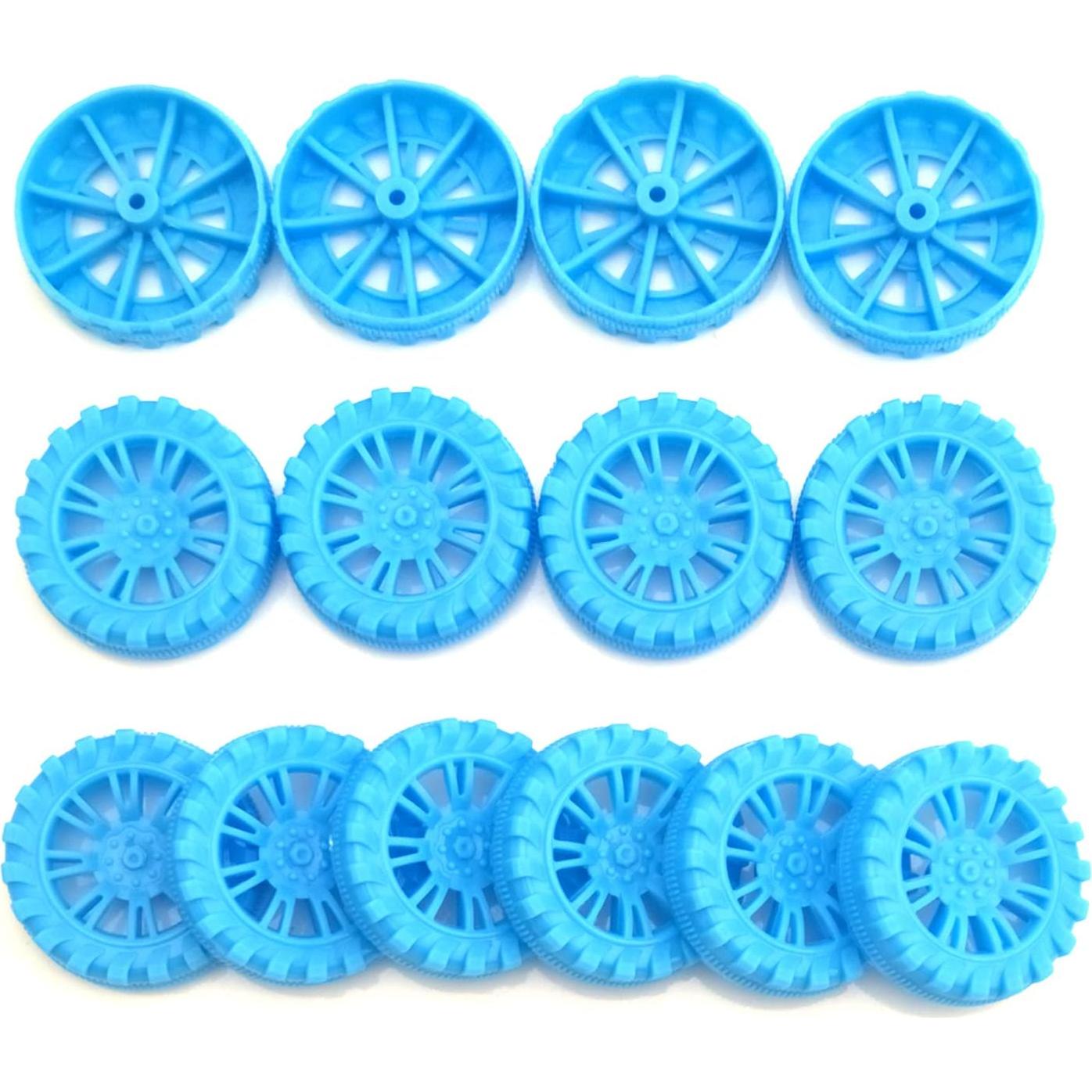 EUDAX 300 Ruedas de Plástico 30mm y 150 Ejes STEM 2mm