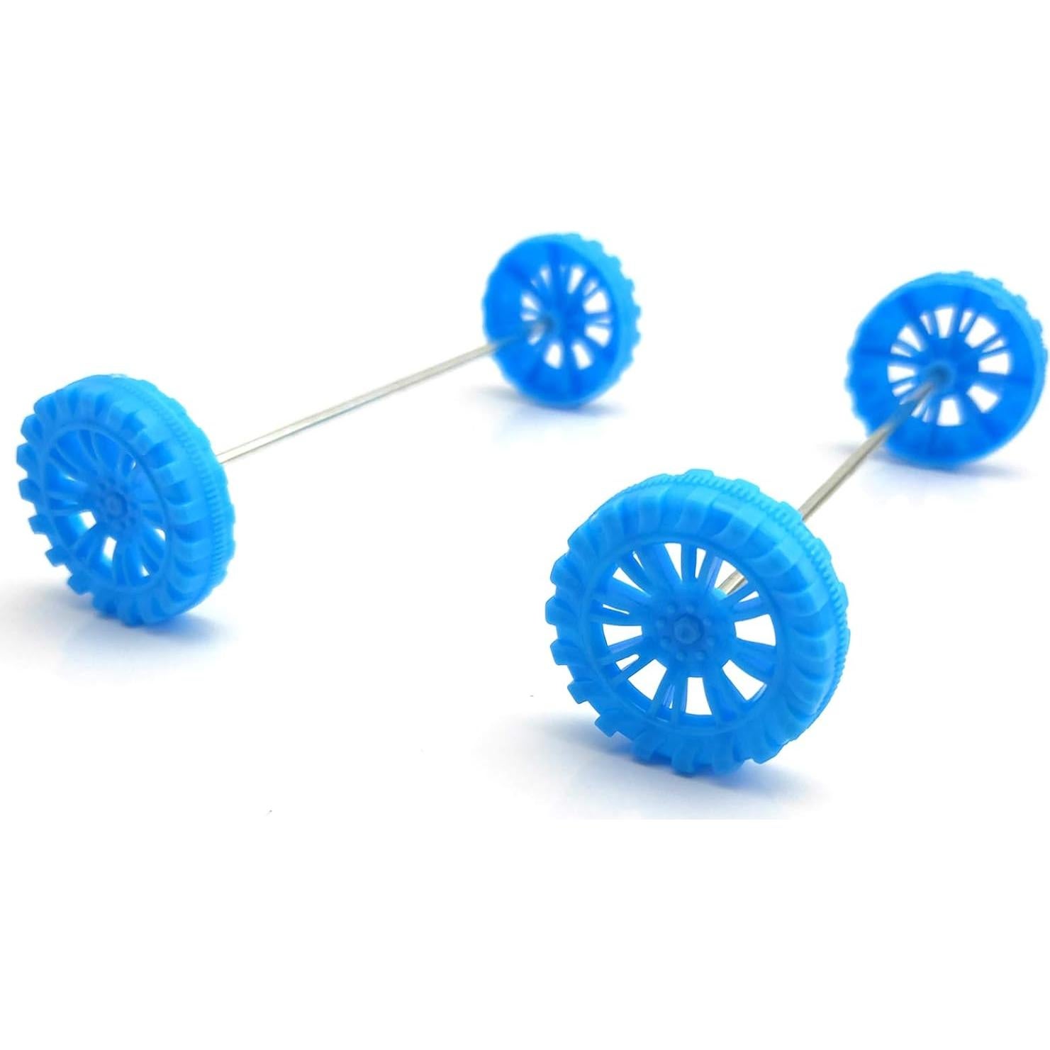 EUDAX 300 Ruedas de Plástico 30mm y 150 Ejes STEM 2mm