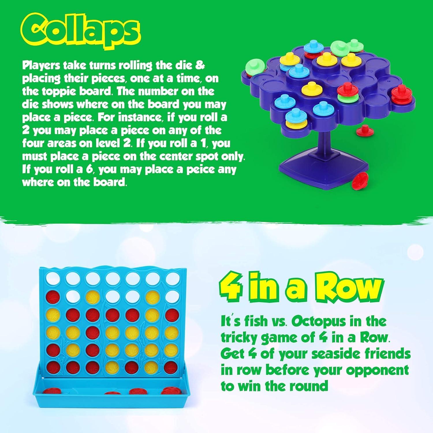 Juegos de Viaje 4 en 1 Point Games para Niños 5+