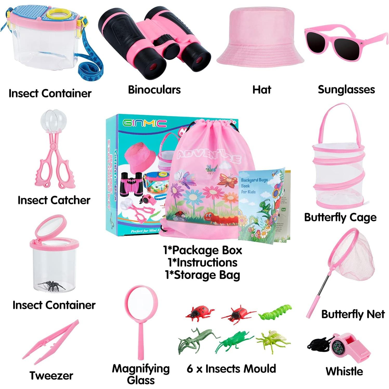 Kit de Captura de Insectos GINMIC 19 Piezas para Niños 3-12 Años
