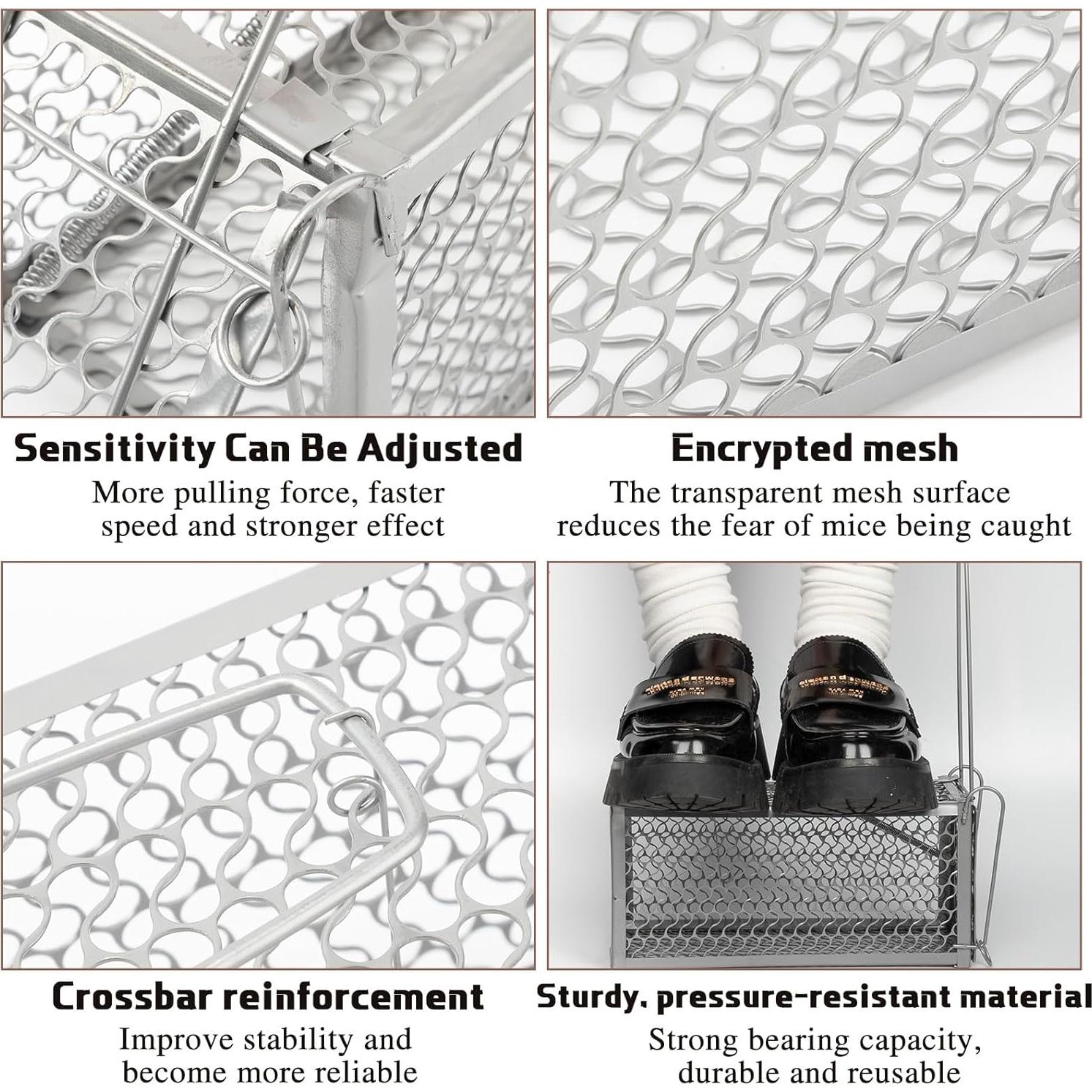 Trampa Humana para Ratas Qualirey 2 Pcs Plata 23x11.5cm