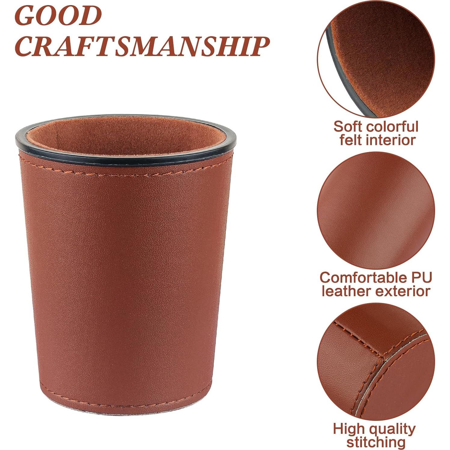 Juego de Tazas para Dados RERIVER 6 Tazas Marrón Oscuro