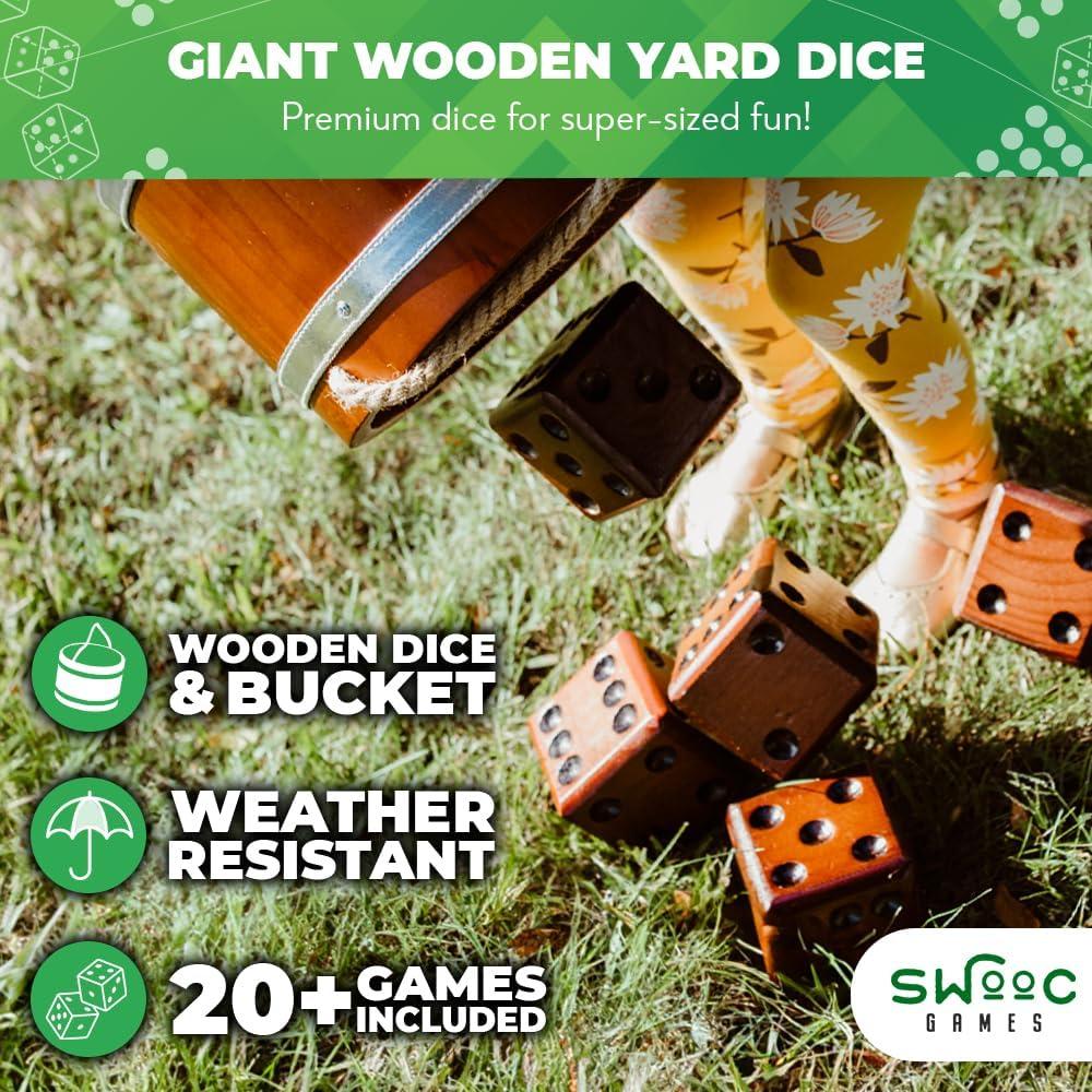 Juego de Dados Gigantes SWOOC - Yardzee y Farkle - 20+ Juegos