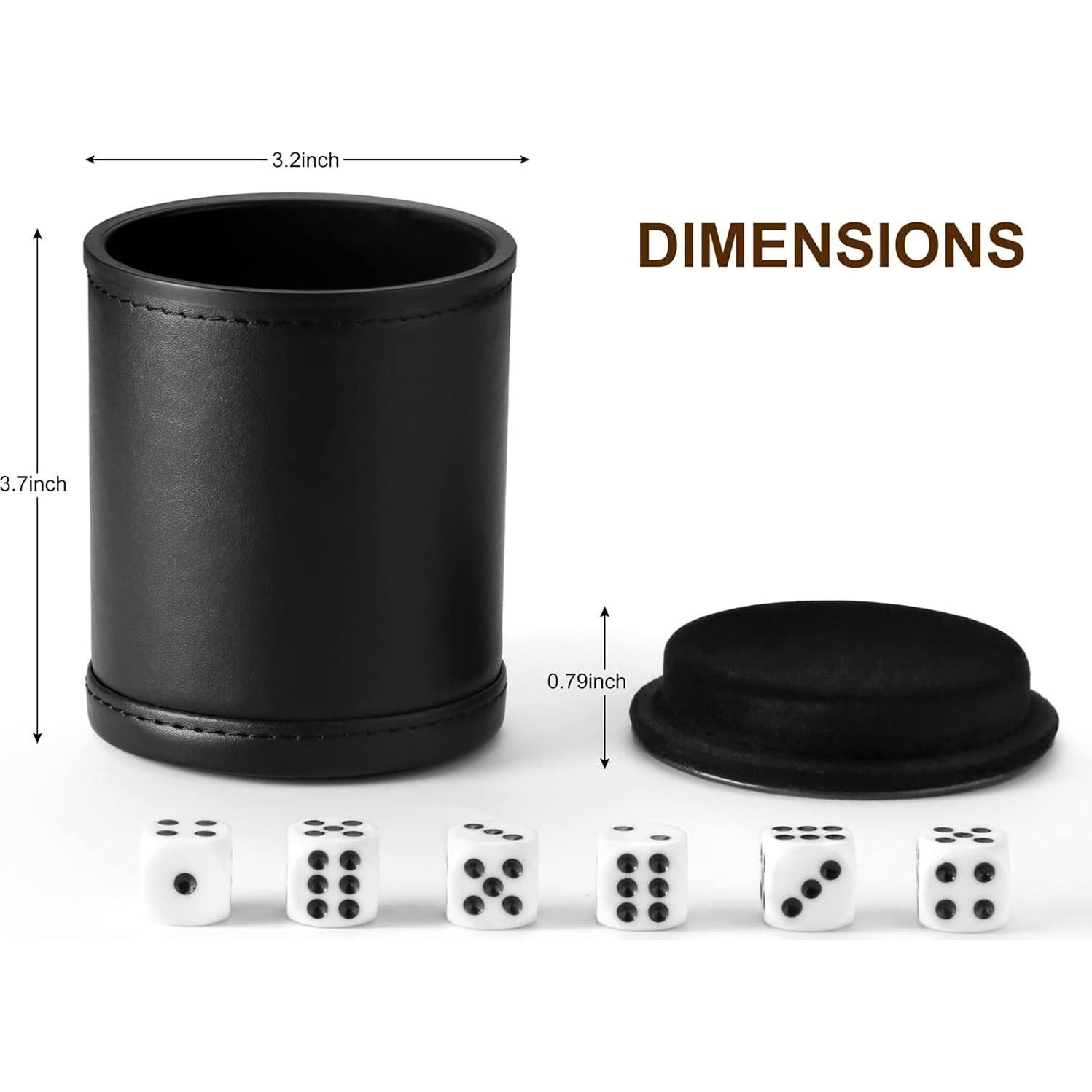 Cubilete para Dados Silencioso GMS con 6 Dados 16mm PU