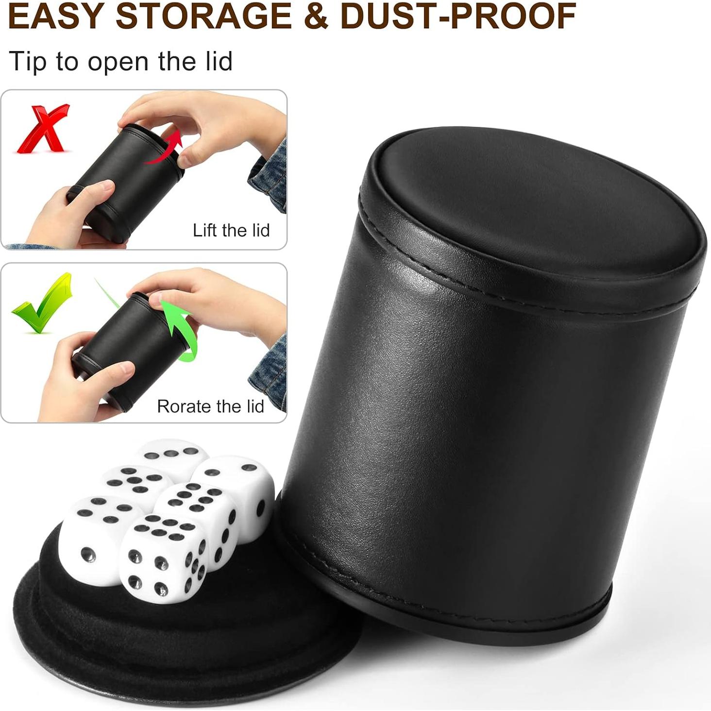 Cubilete para Dados Silencioso GMS con 6 Dados 16mm PU