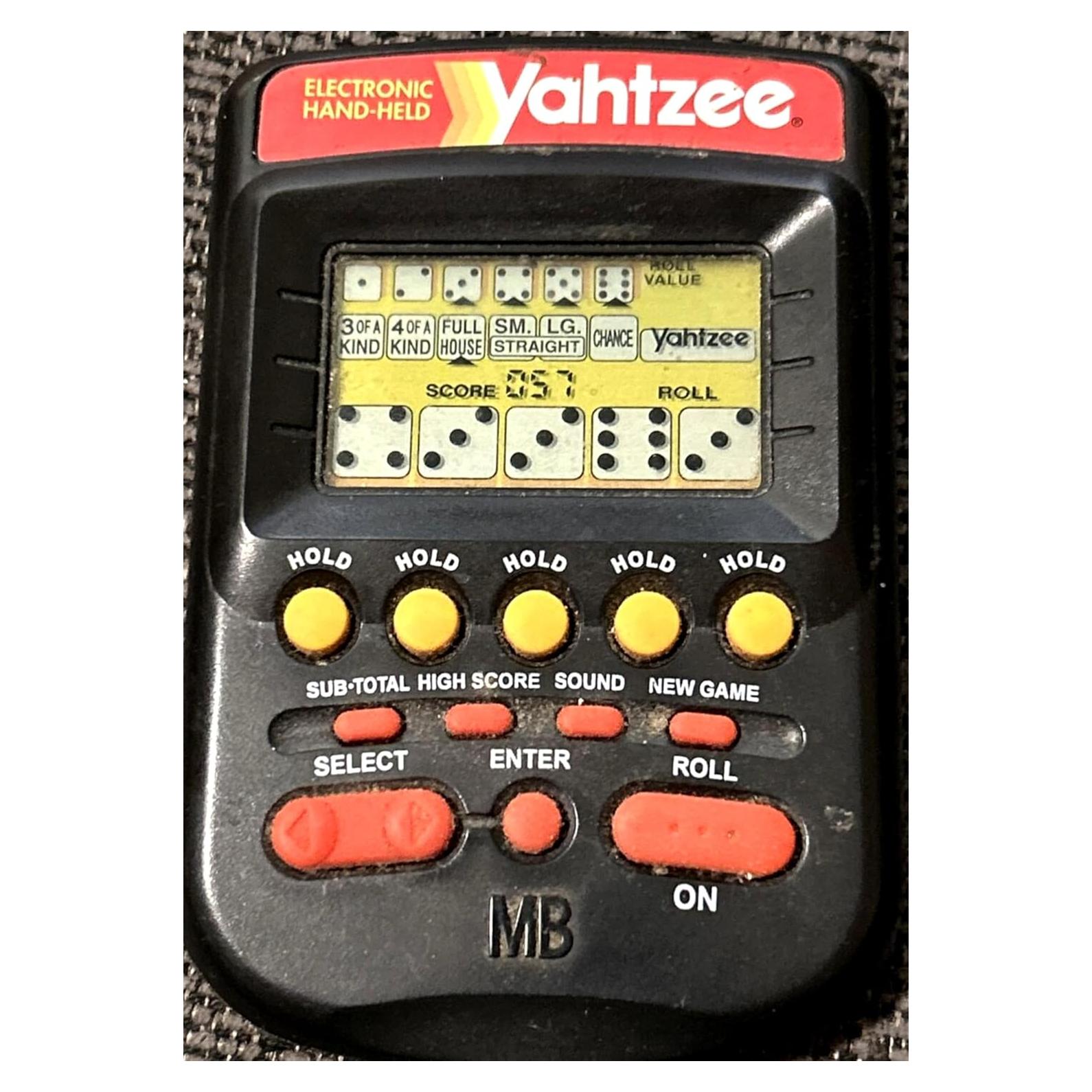 Juego Electrónico de Mano Yahtzee Vintage 1995 LCD