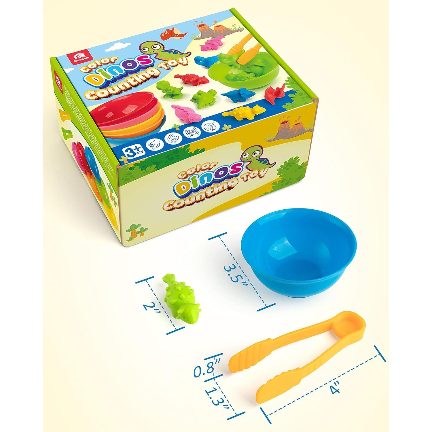 Juego de Clasificación de Dinosaurios Coogam - Juguete Educativo Montessori