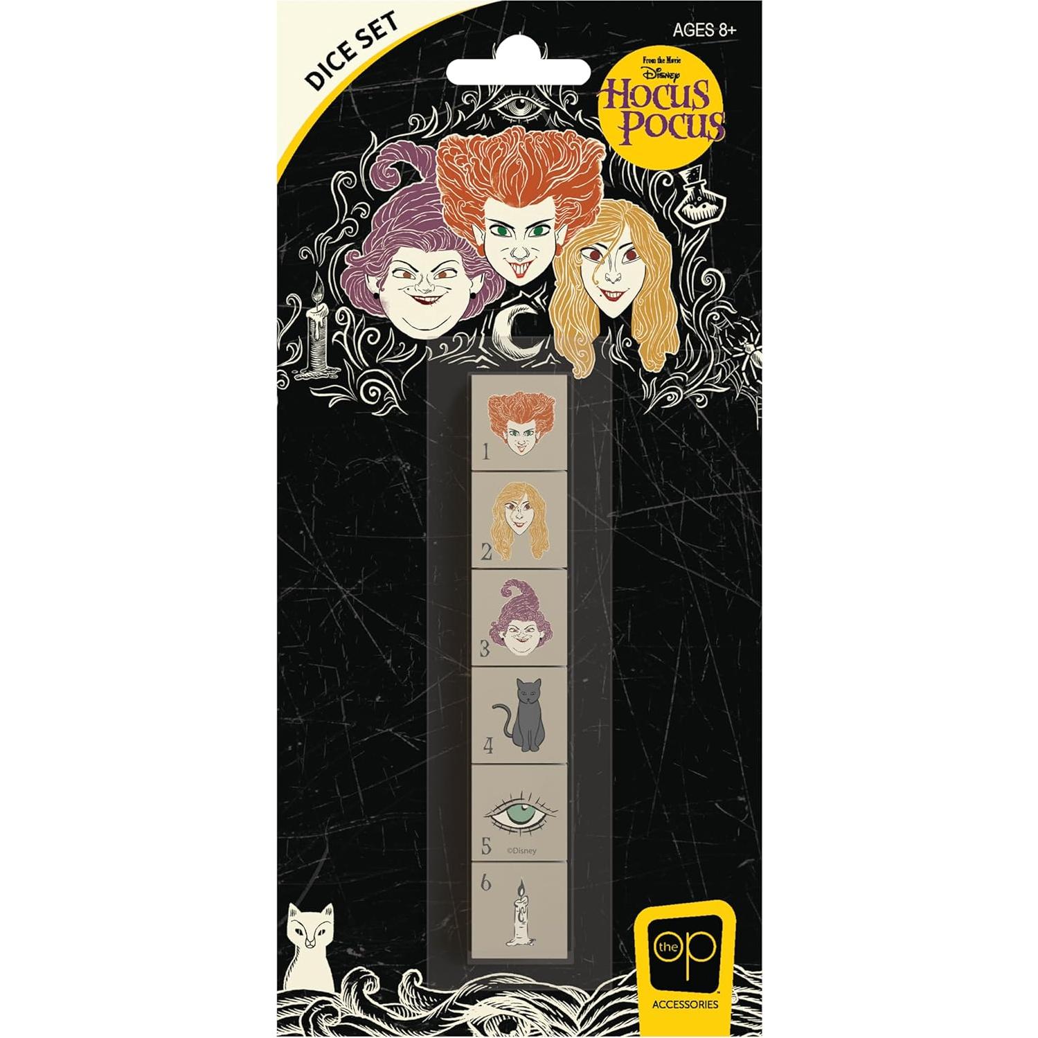 Juego de Dados Hocus Pocus USAopoly - 6 caras con personajes