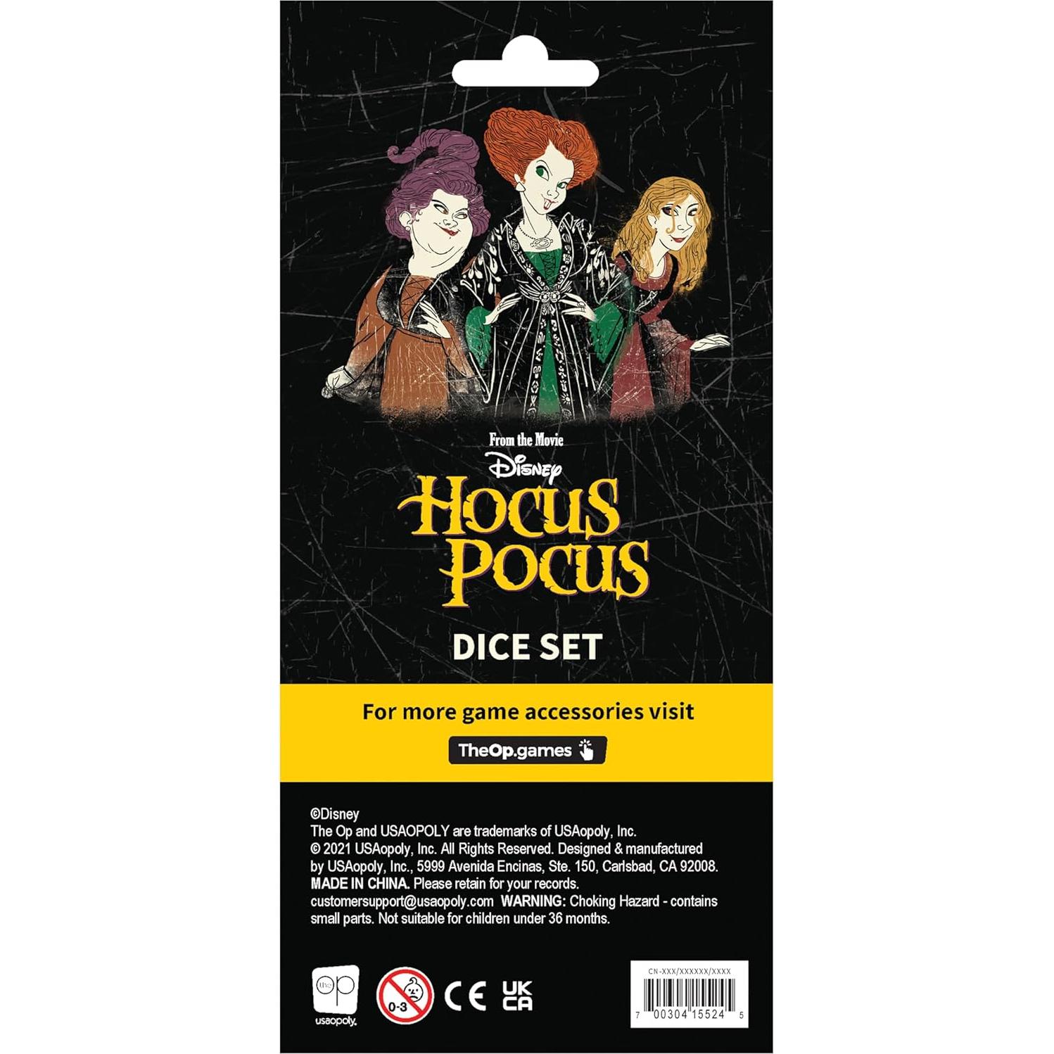 Juego de Dados Hocus Pocus USAopoly - 6 caras con personajes