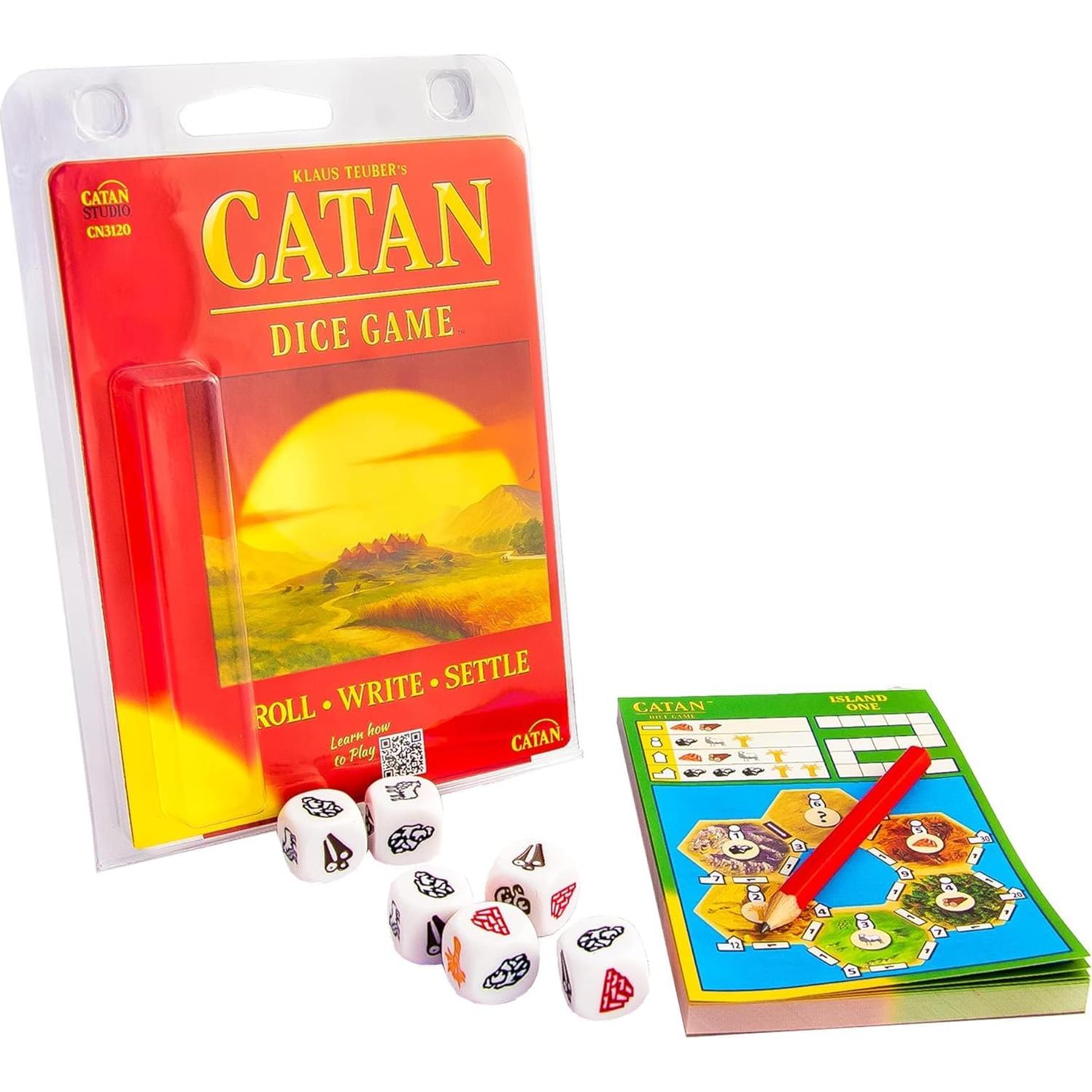 Juego de Dados Catan - Estrategia Familiar 1-4 Jugadores