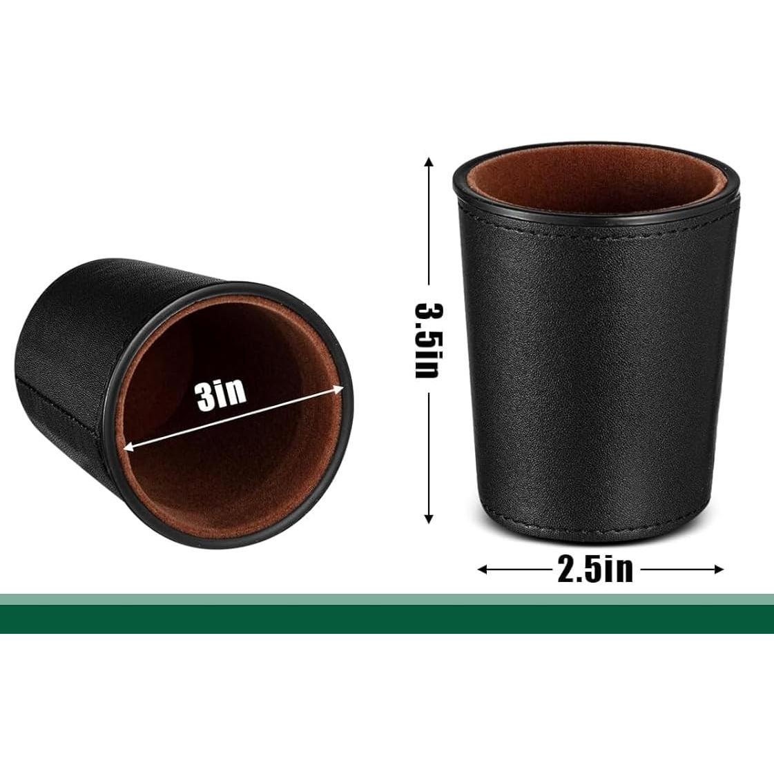 Copa de Dados de Cuero PU Bamboo's Grocery con 30 Dados