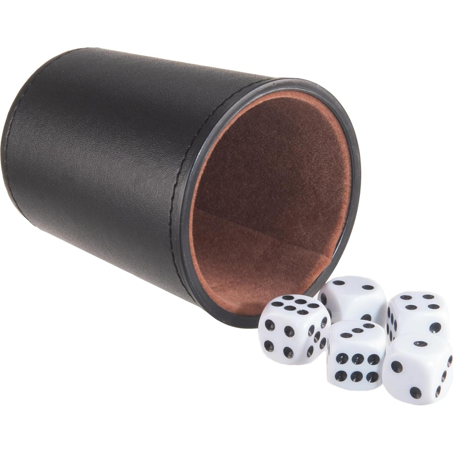 Copa de Dados de Cuero PU Bamboo's Grocery con 30 Dados