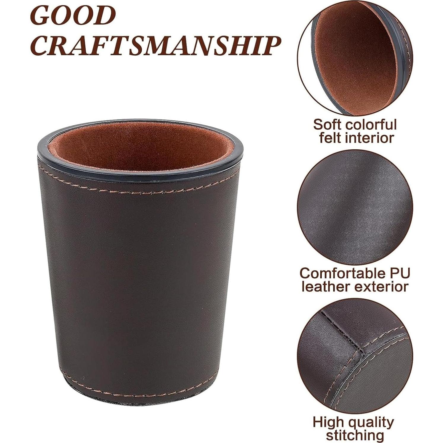 Copa de Dados de Cuero PU Bamboo's Grocery con 30 Dados