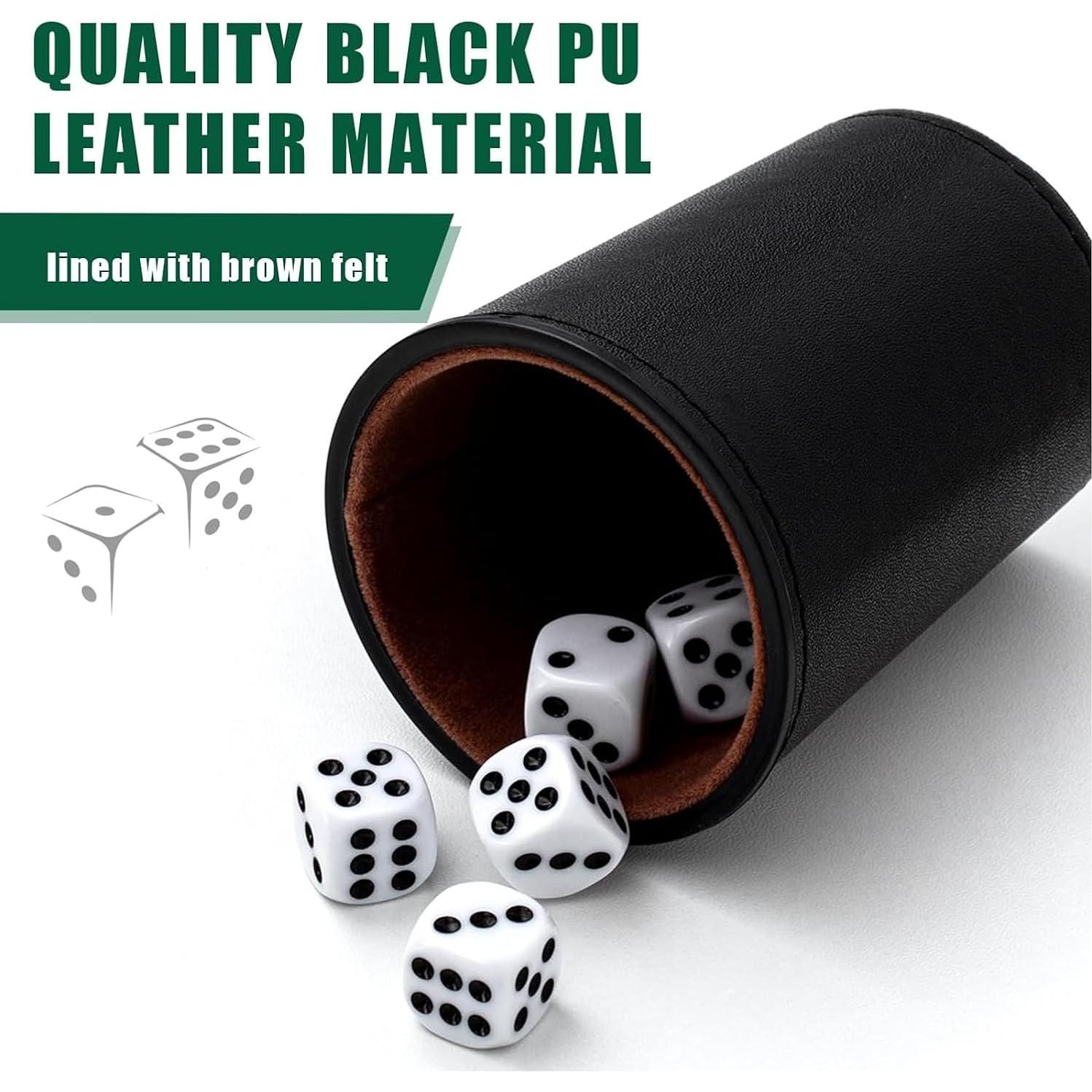 Copa de Dados de Cuero PU Bamboo's Grocery con 30 Dados