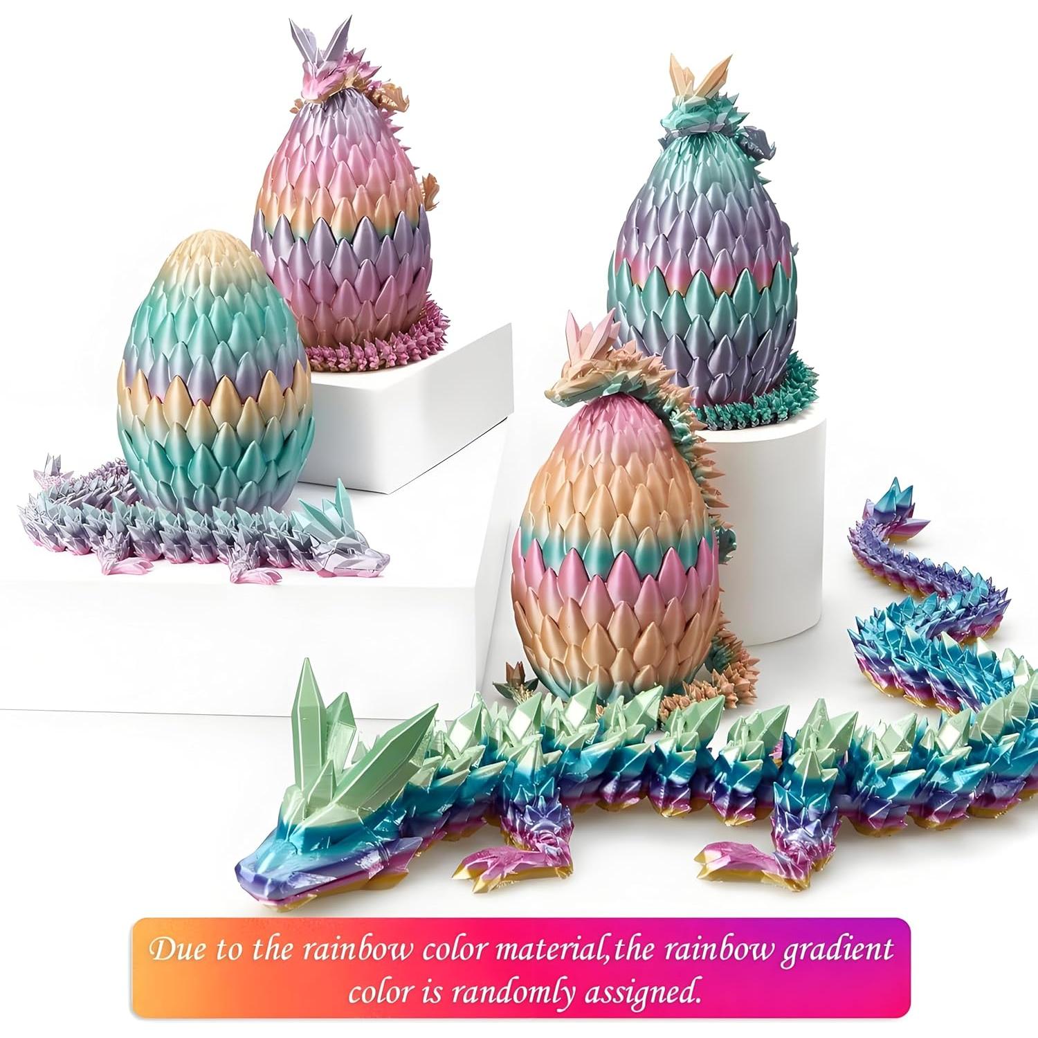 Juego de Dados Poliedricos Viyohoh 7pcs Huevo de Dragón 3D