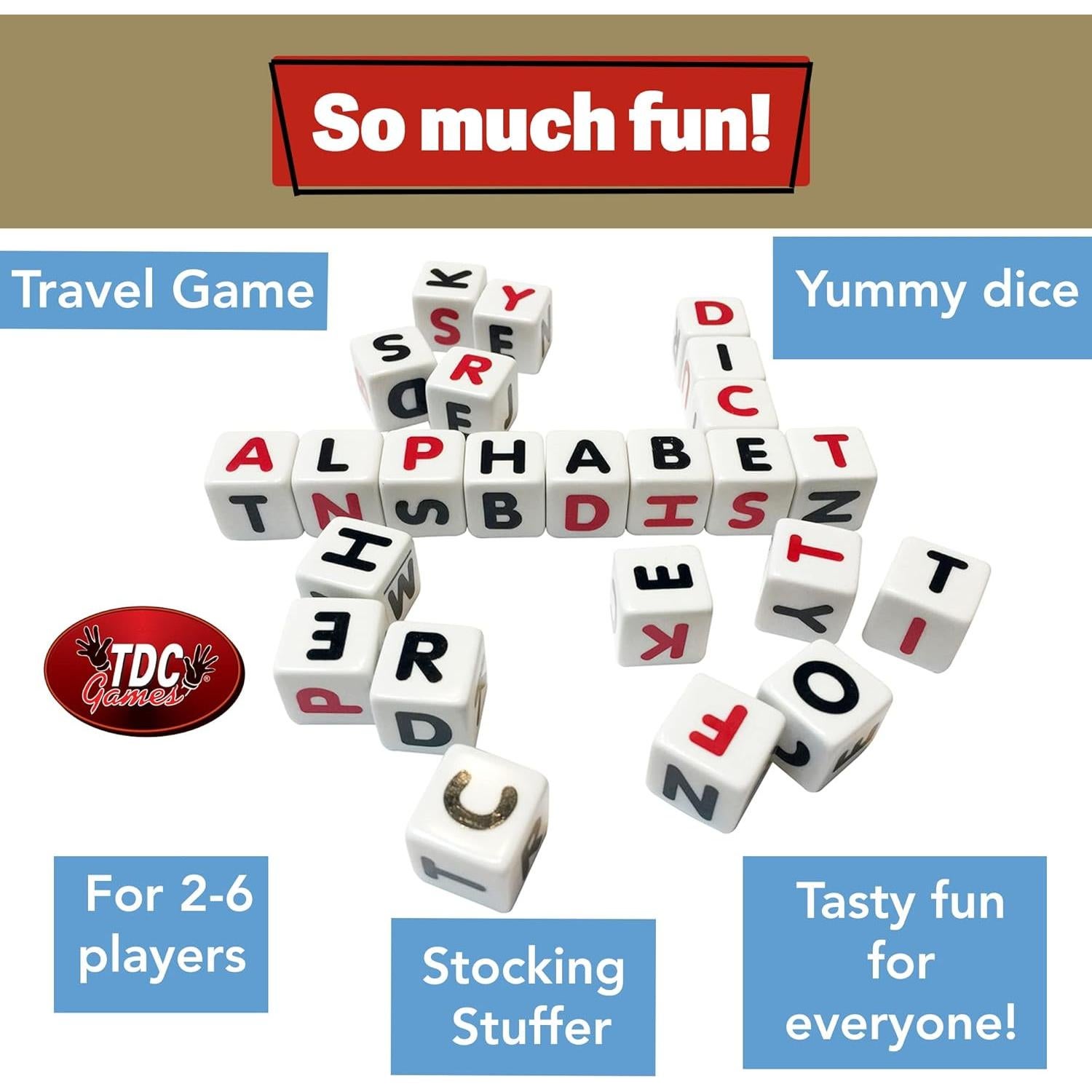 Juego de Dados del Alfabeto TDC en Lata de Sopa - 2-6 Jugadores