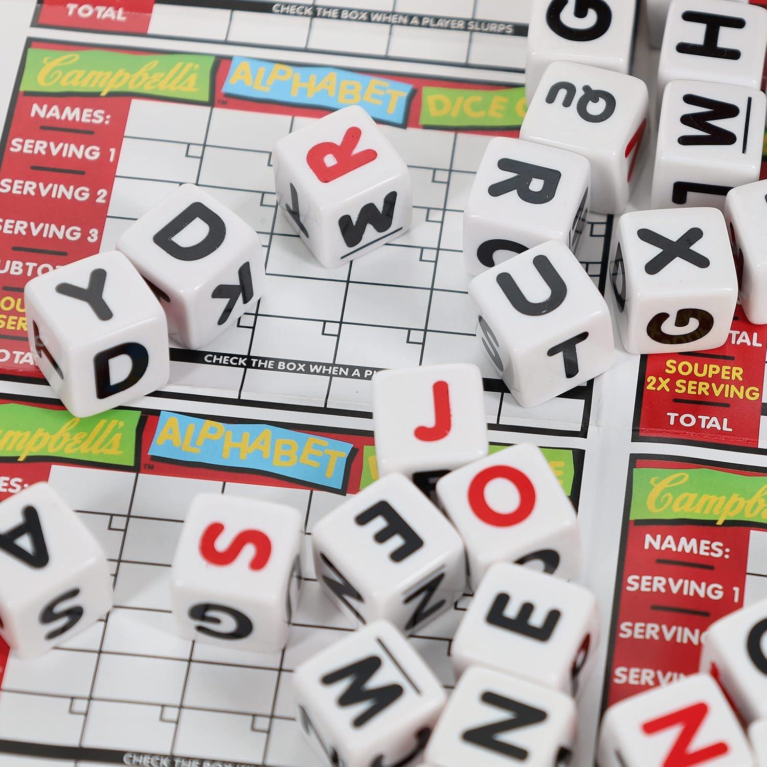 Juego de Dados del Alfabeto TDC en Lata de Sopa - 2-6 Jugadores