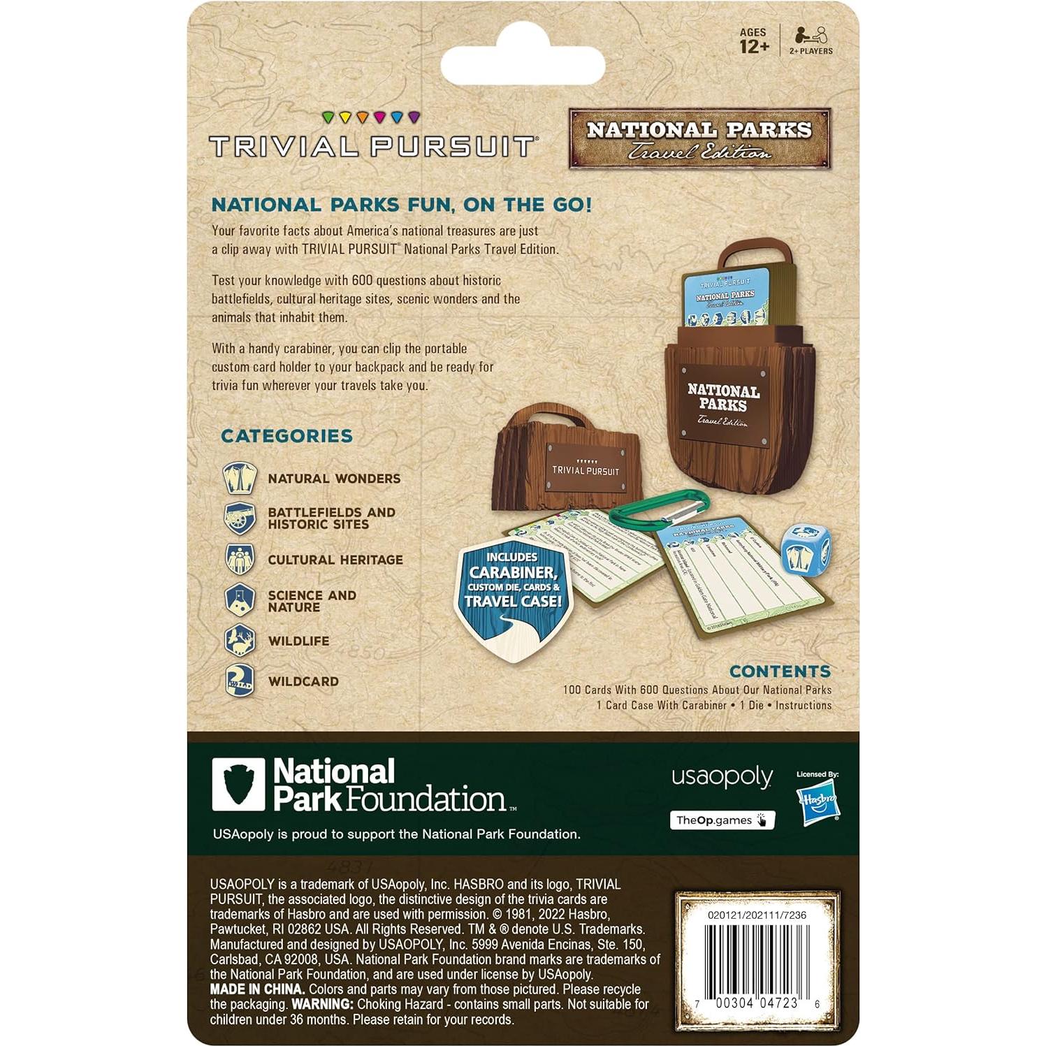 Juego de Trivia Trivial Pursuit USAopoly - Parques Nacionales 100 Años