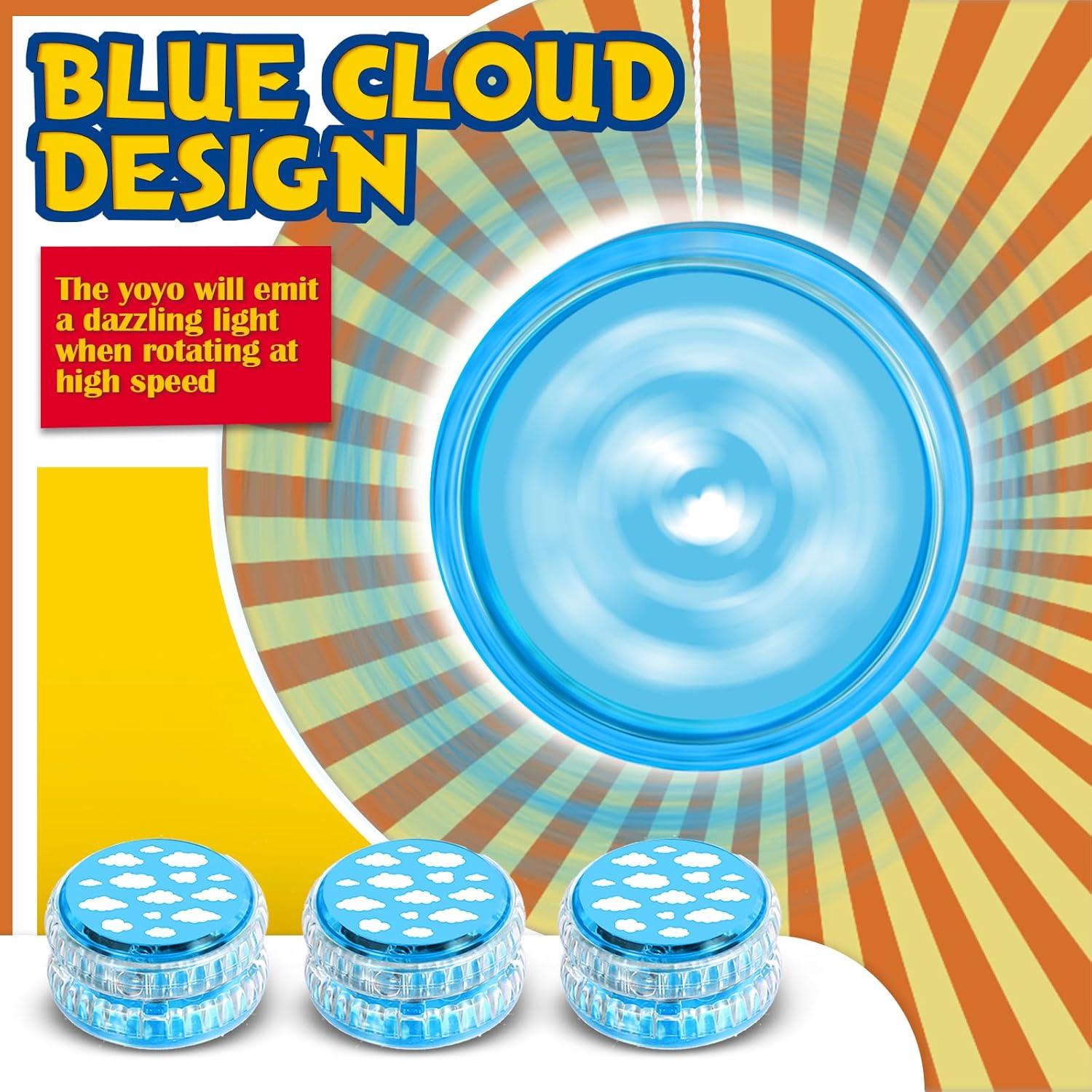Yoyo Luminoso Woanger 24 Pcs LED Cielo Azul Juguete