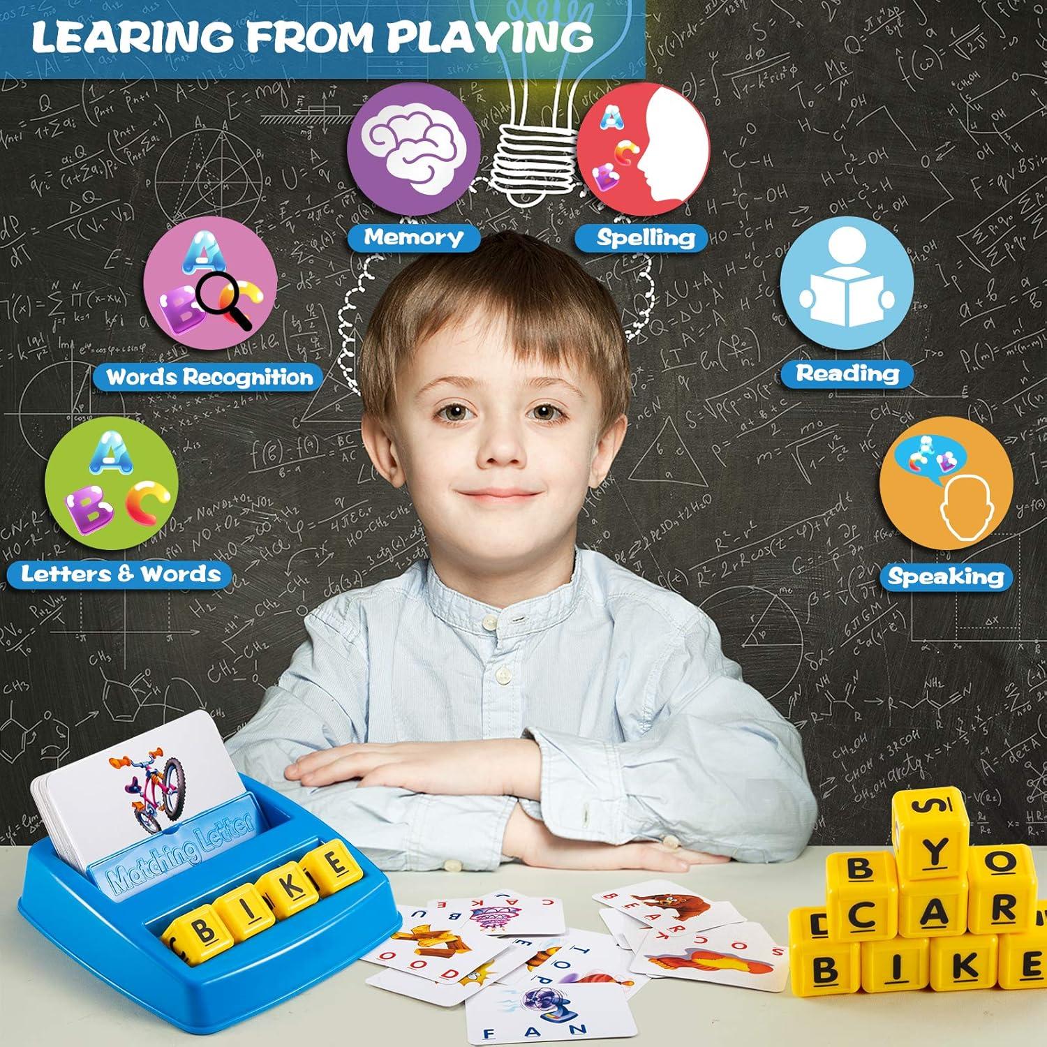 Juego de Emparejamiento de Letras SUNKURO para Niños 3-8 Años