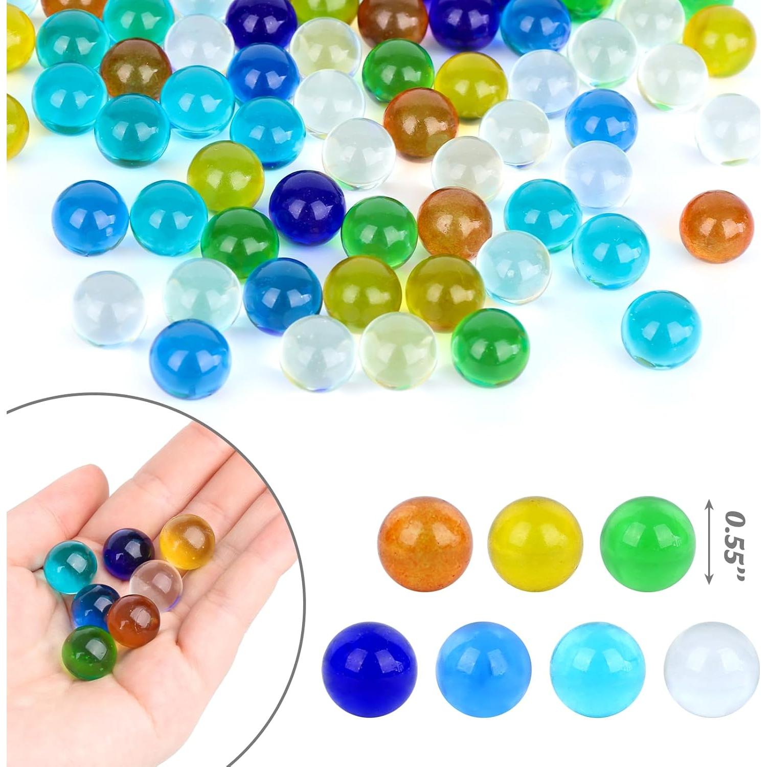 Canicas de vidrio 90PCS 3 Nutrias para juegos y decoración