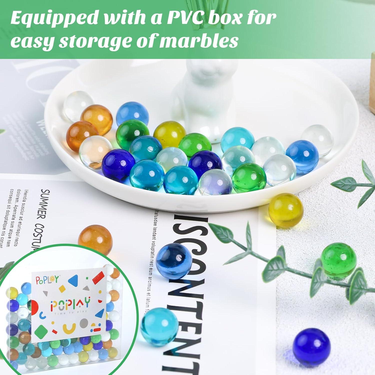 Canicas de vidrio 90PCS 3 Nutrias para juegos y decoración