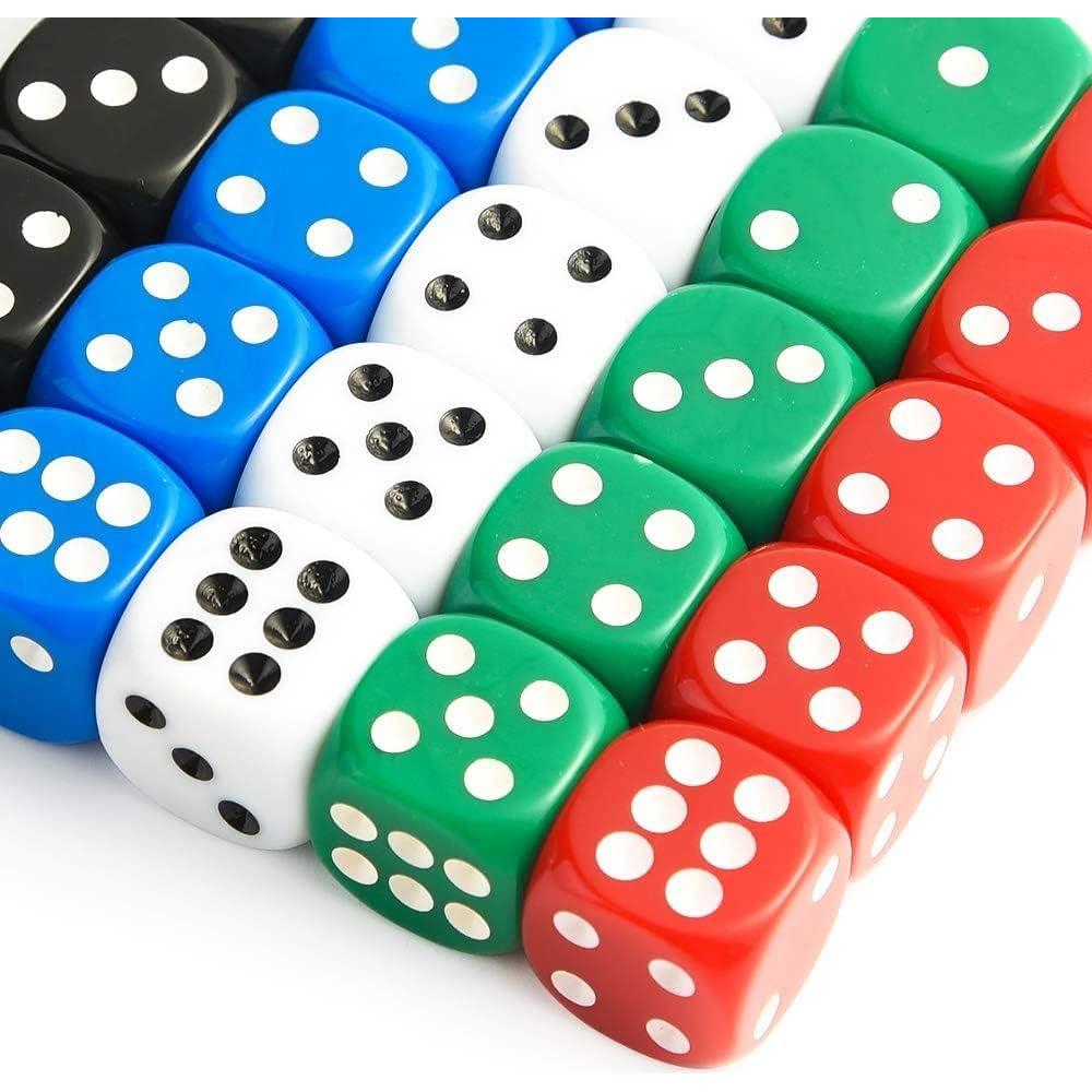 Juego de Dados de 25 Piezas 5 Colores con Bolsas TOSAIHOEA