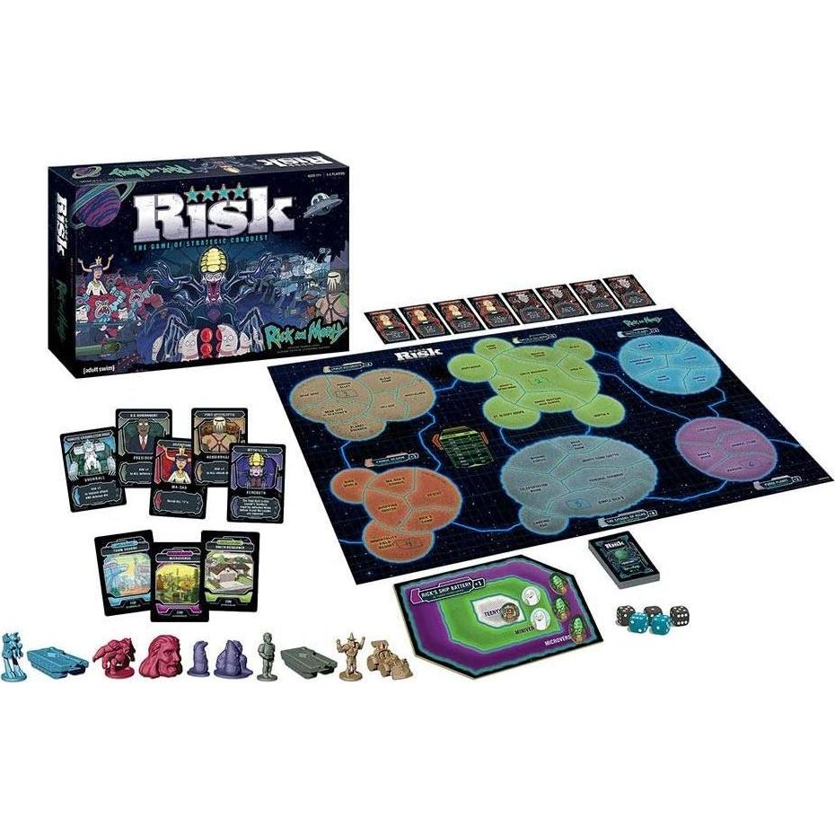 Juego de Mesa Riesgo Rick y Morty USAopoly 3-5 Jugadores