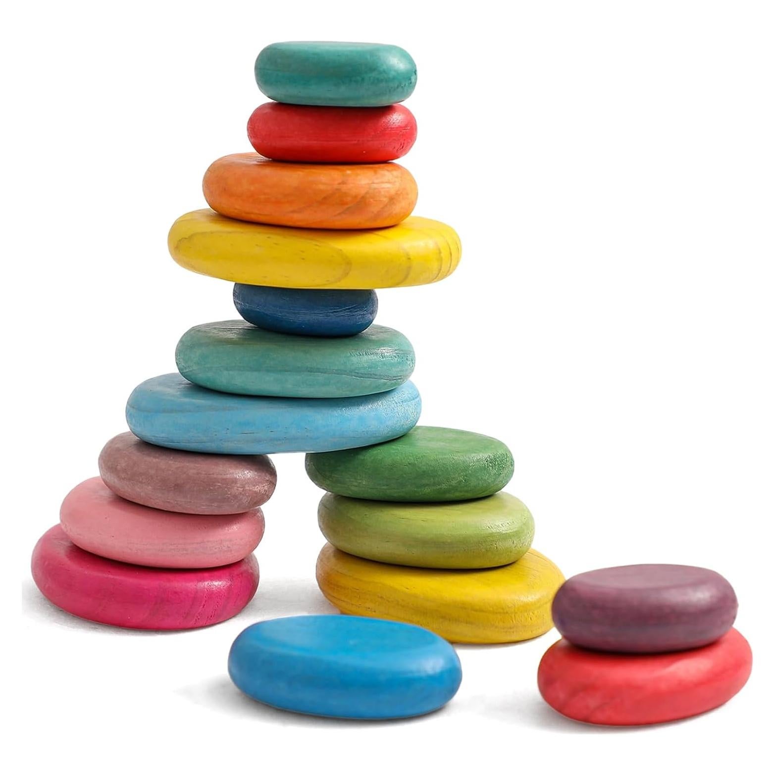 Bloques de Apilamiento de Madera OESSUF 16 Piezas Seguros