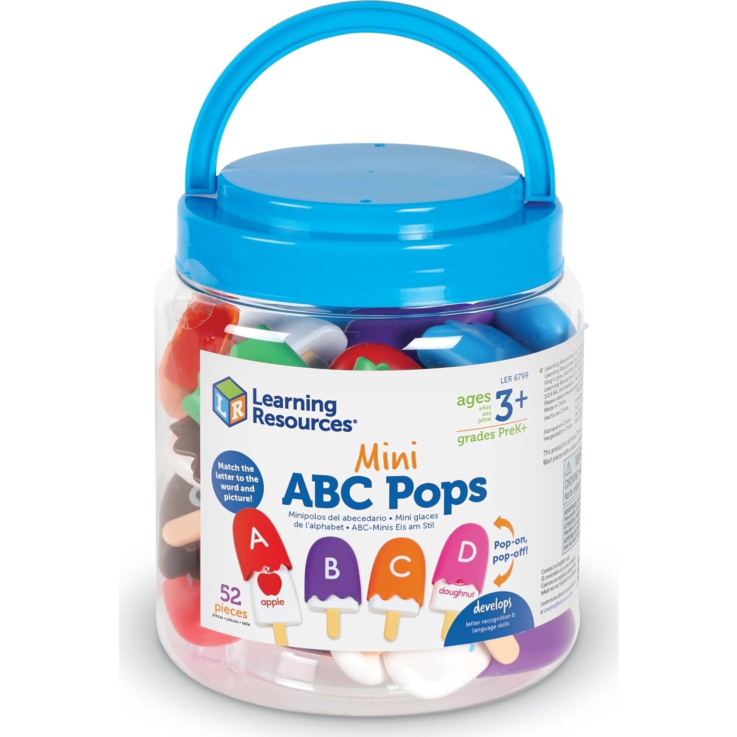 Mini ABC Pops Learning Resources - Juguetes Educativos 26 Letras