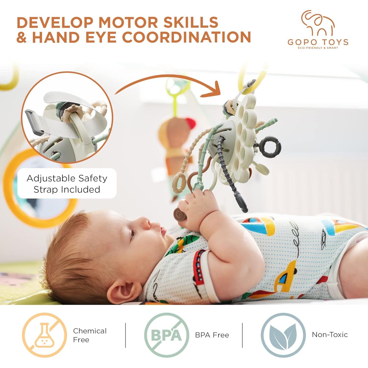 Juguete Montessori de Cuerda de Silicona GOPO 18+ Meses