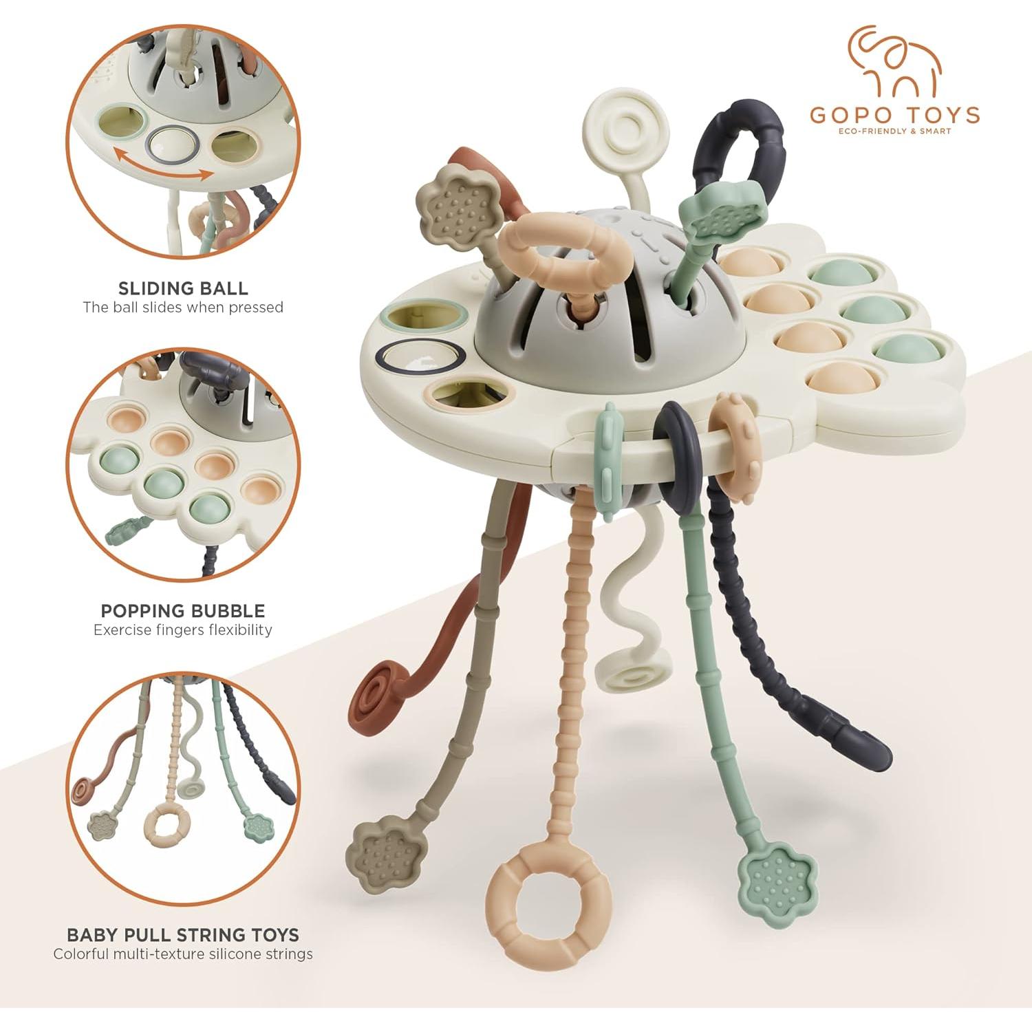 Juguete Montessori de Cuerda de Silicona GOPO 18+ Meses