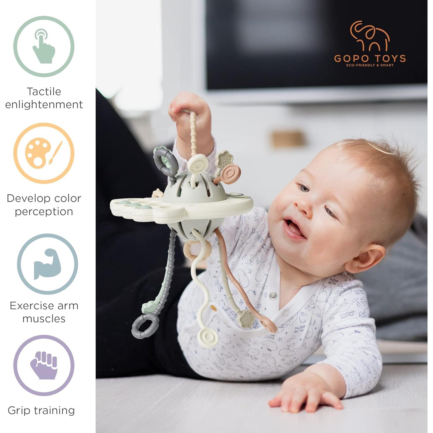 Juguete Montessori de Cuerda de Silicona GOPO 18+ Meses