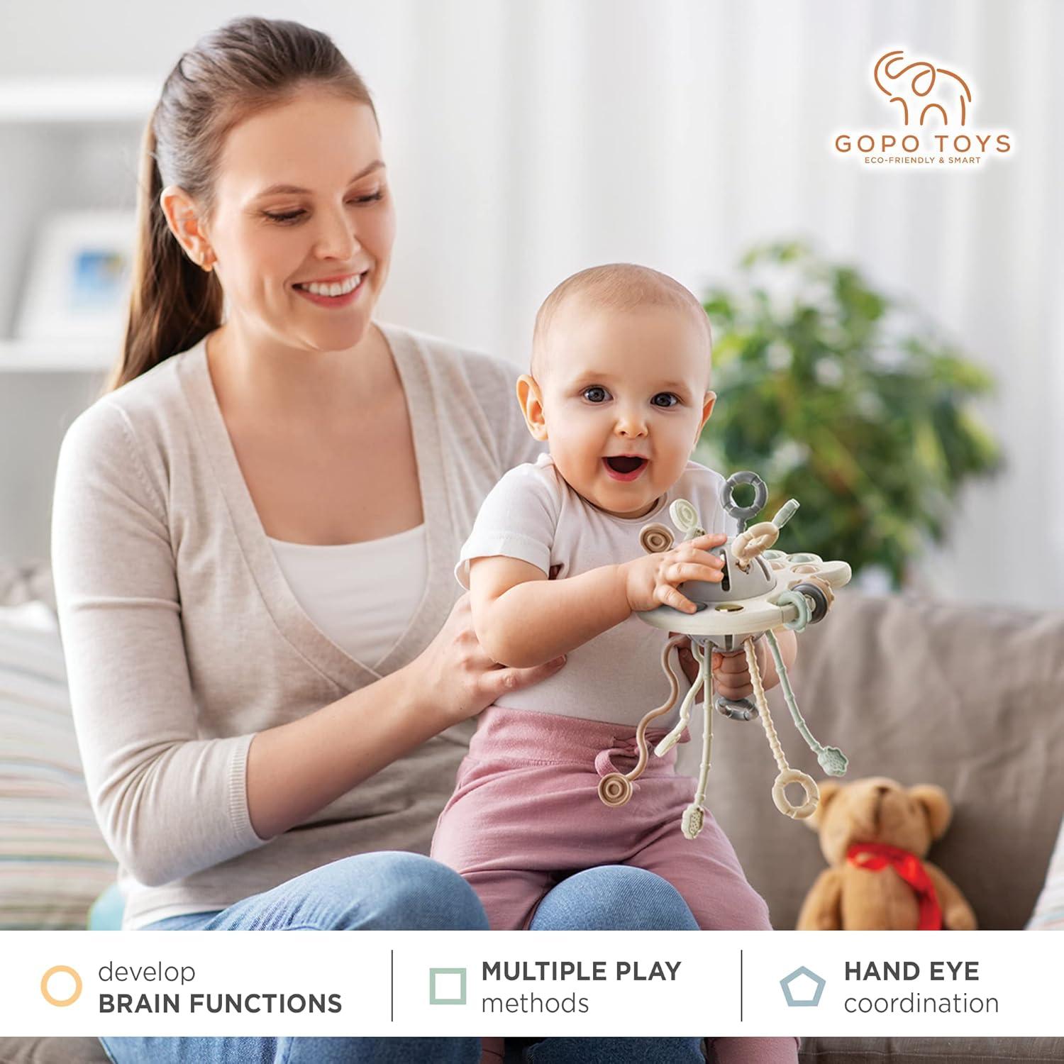 Juguete Montessori de Cuerda de Silicona GOPO 18+ Meses