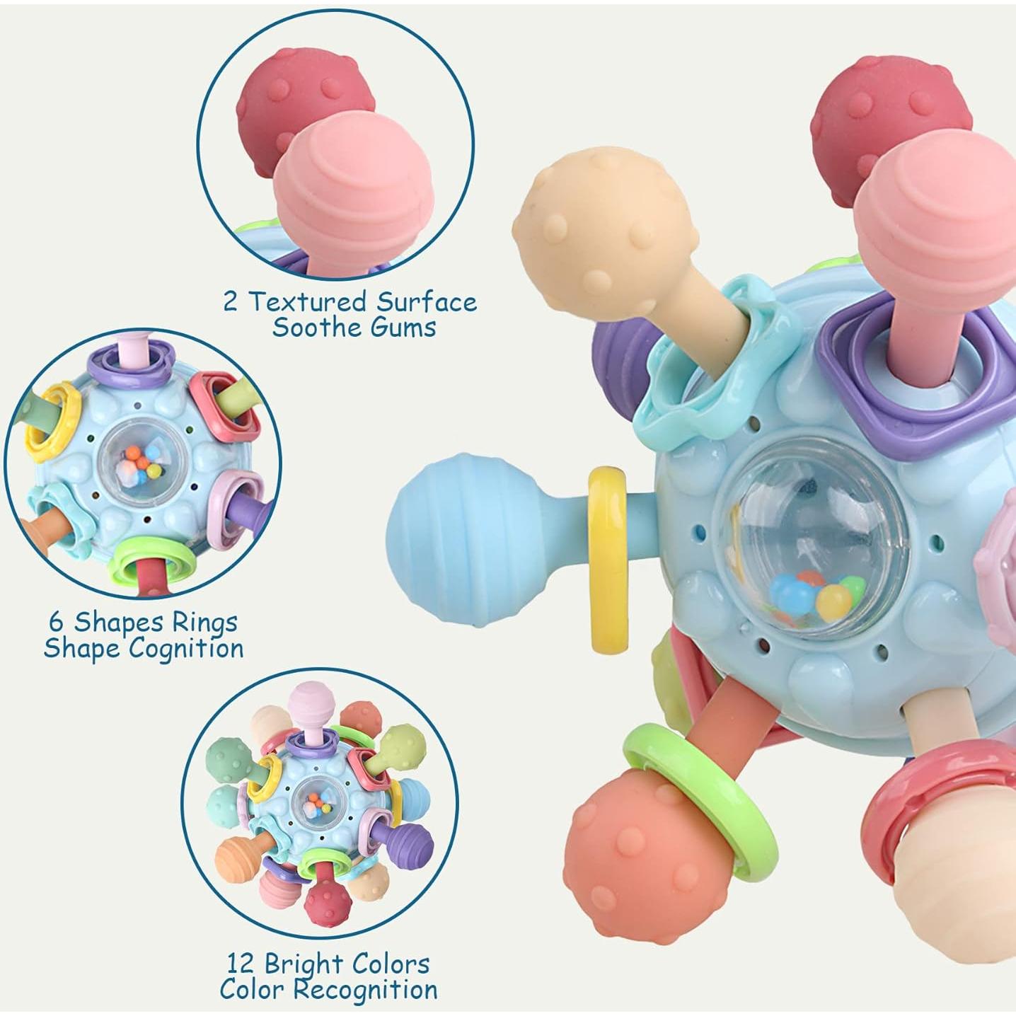 Juguete de Dentición y Sonajero YIDI para Bebés 0-18 Meses