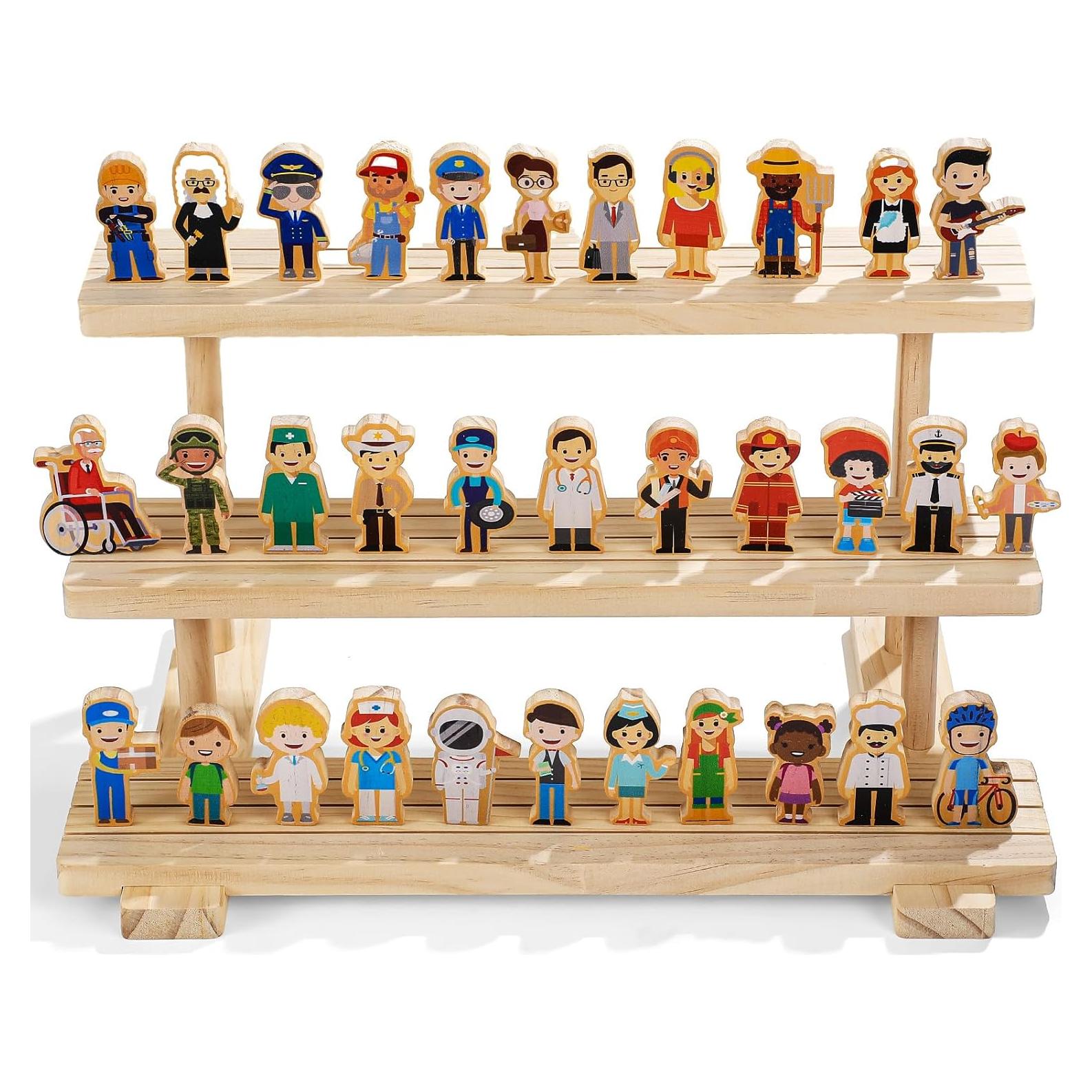 Juguetes de Madera Kathfly 36 Piezas Figuras Profesiones