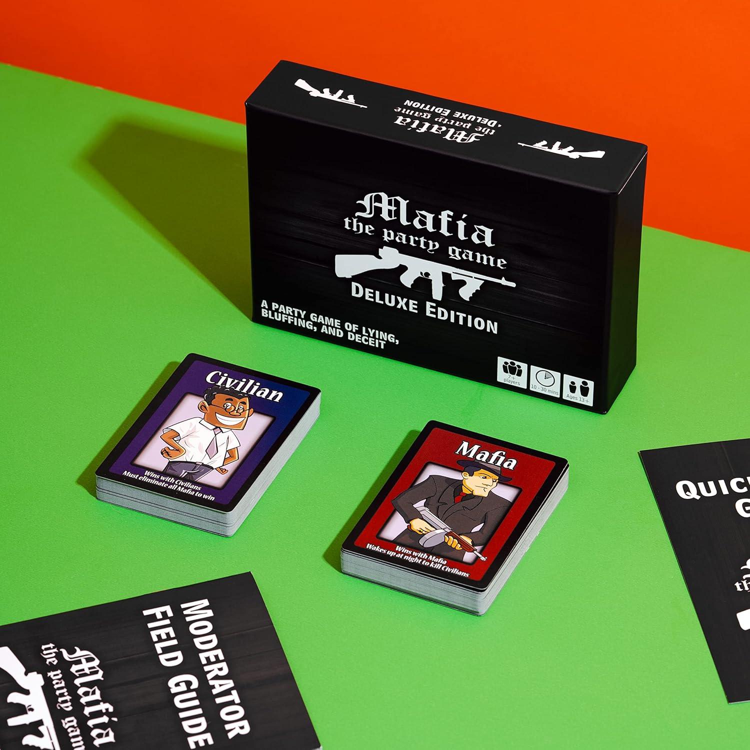 Juego de Mesa Mafia Deluxe Apostrophe Games - 84 Cartas, 7+ Jugadores