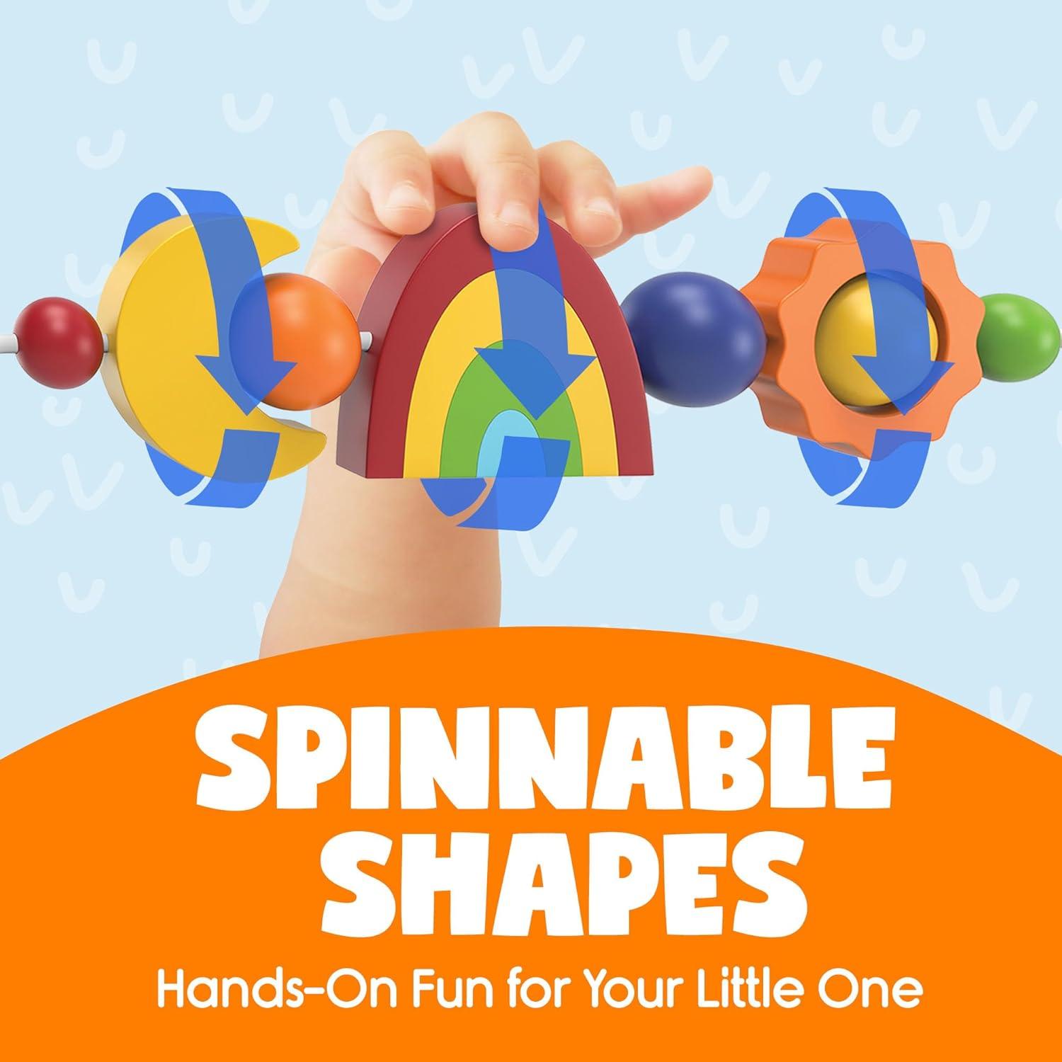 Barra de Juguetes Durabasics para Columpio Baby Bjorn - Madera Colorida