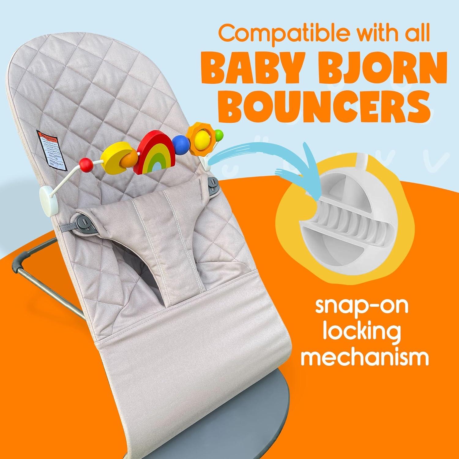 Barra de Juguetes Durabasics para Columpio Baby Bjorn - Madera Colorida