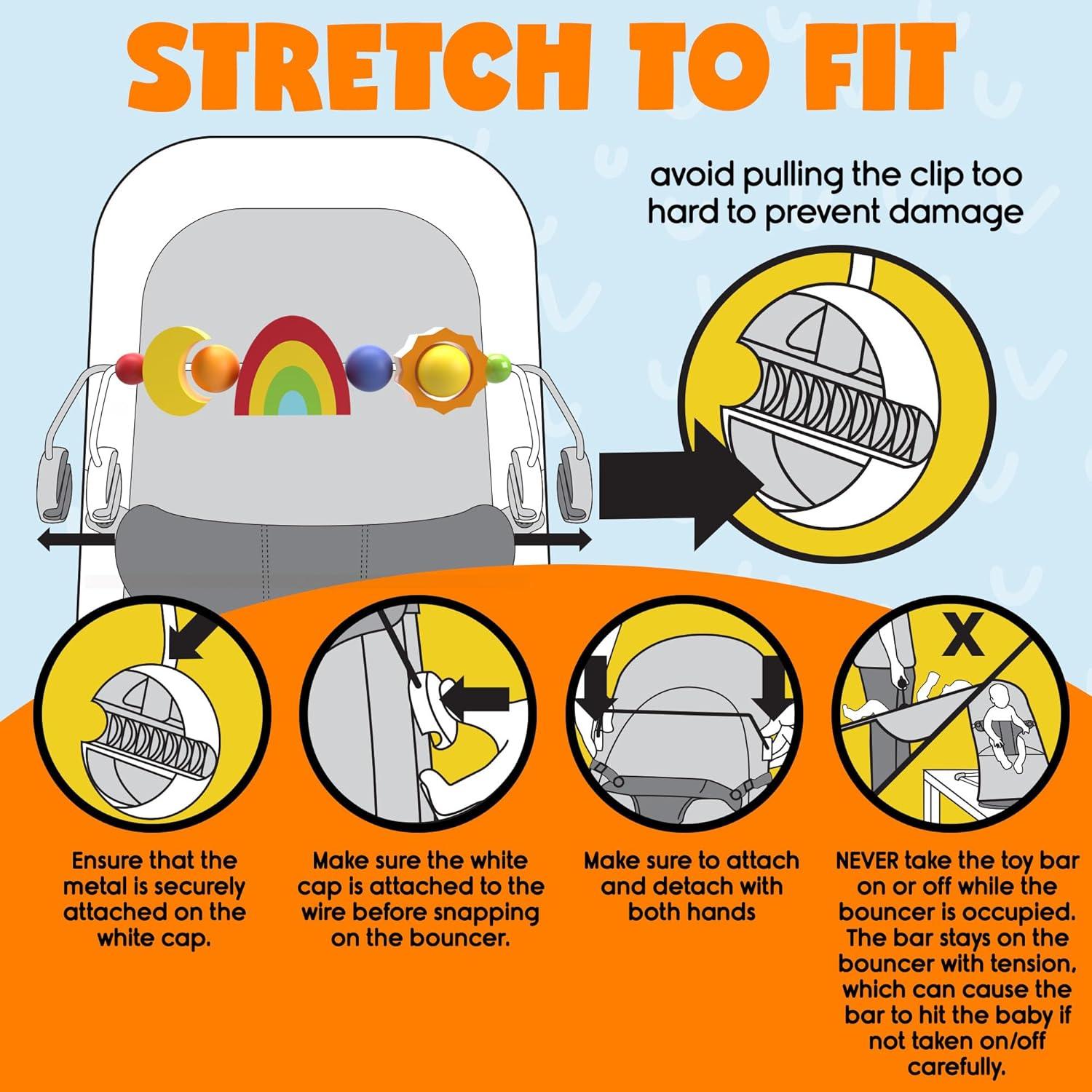 Barra de Juguetes Durabasics para Columpio Baby Bjorn - Madera Colorida