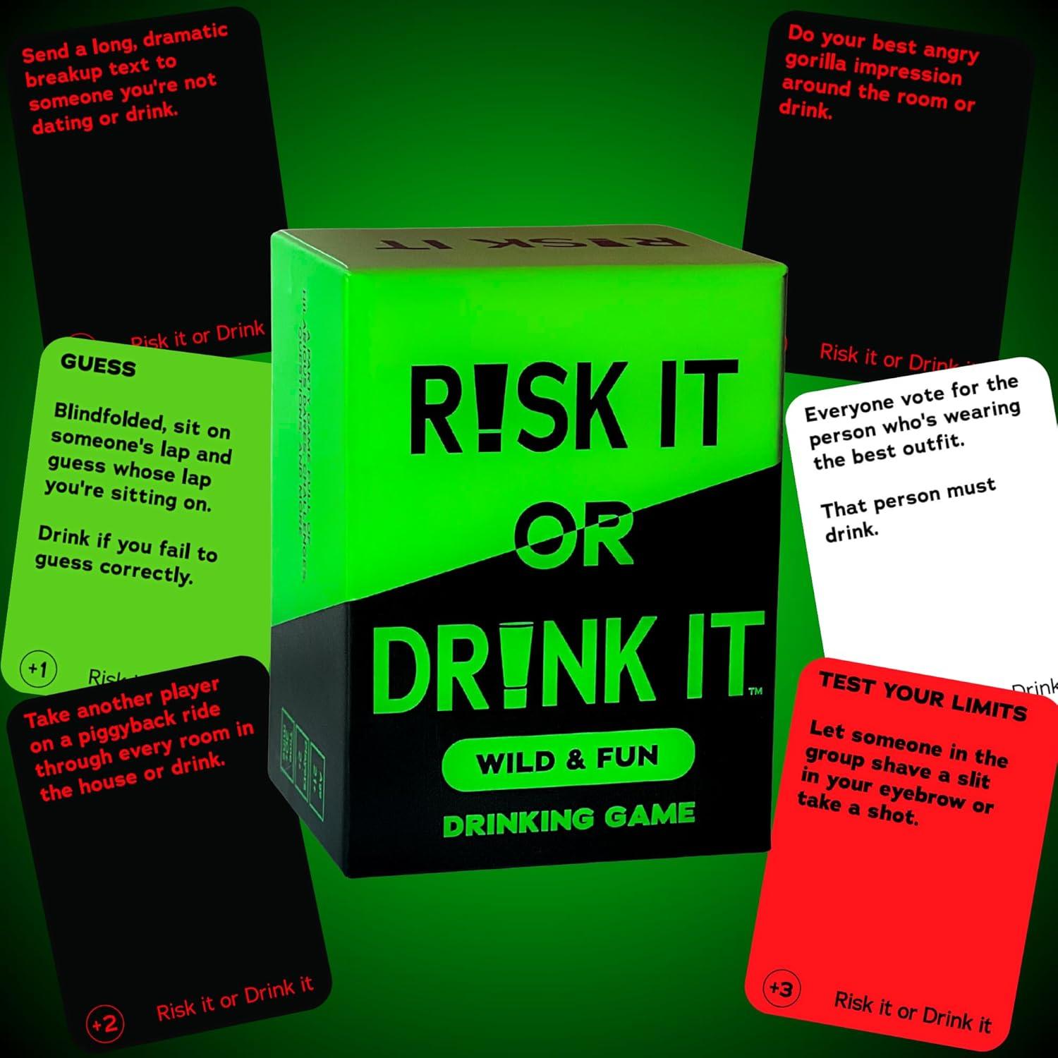 Juego de Bebidas RISK IT OR DRINK IT - 150 Desafíos Divertidos