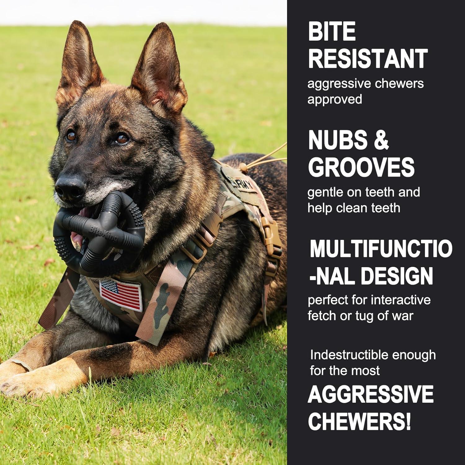 Pelota de Caucho Natural BiteKing para Perros Grandes - Indestructible